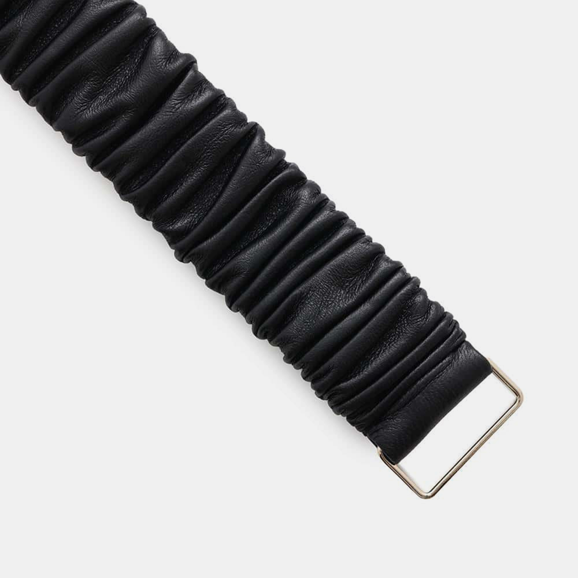 Chanel Black Rubber Faux Pearl Rhinestone CC Logo Belt 