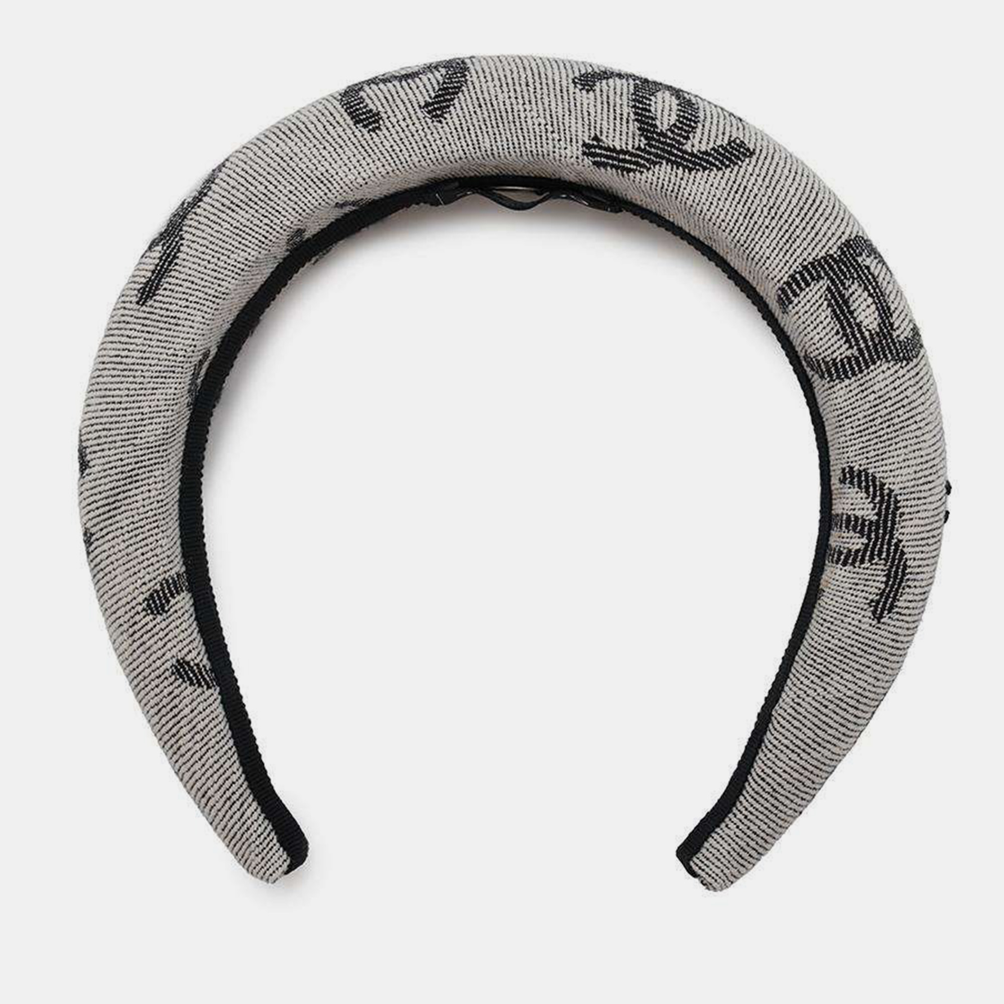 

Chanel Gray Cotton CC Headband, Grey