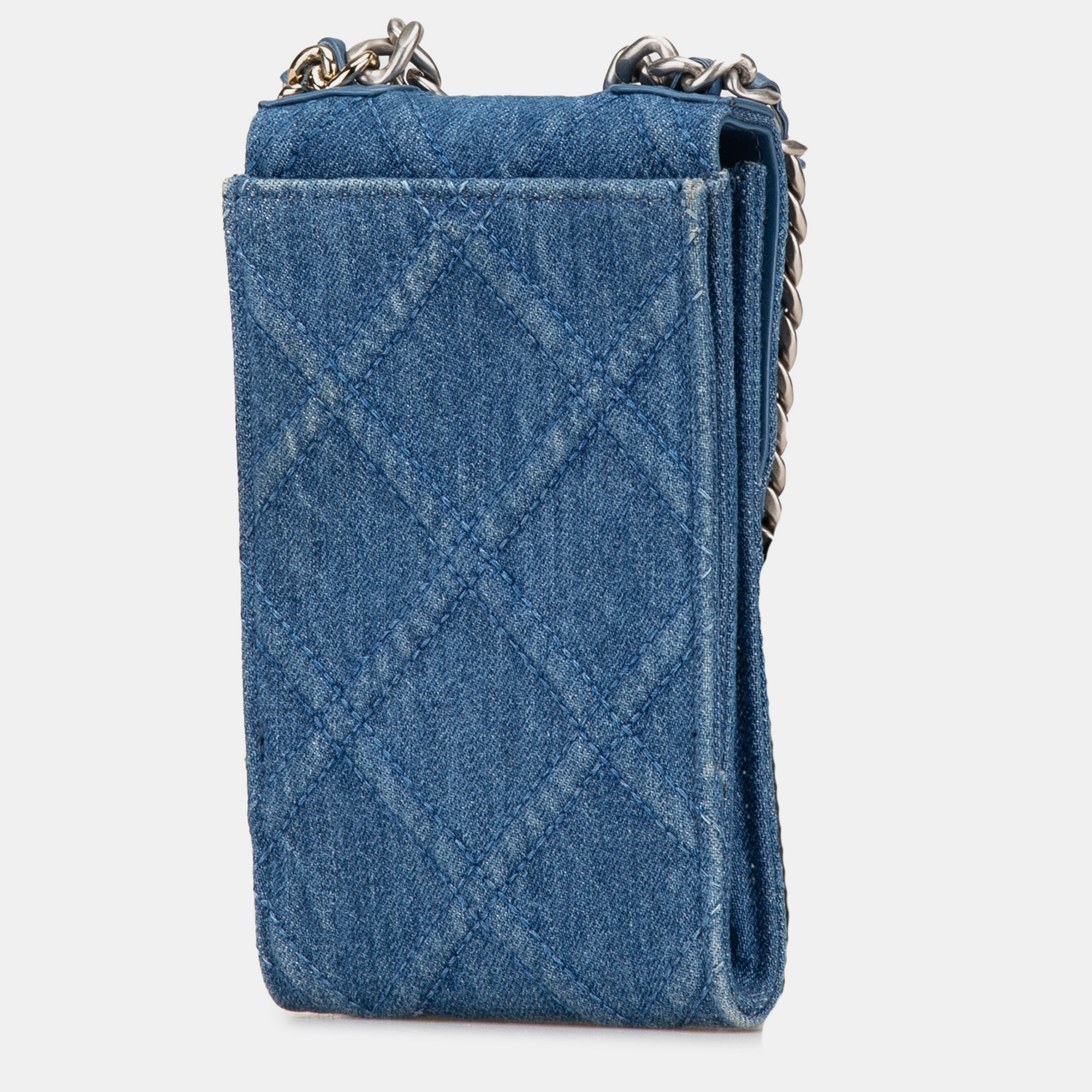 Chanel Denim 19 Phone Holder with Chain 