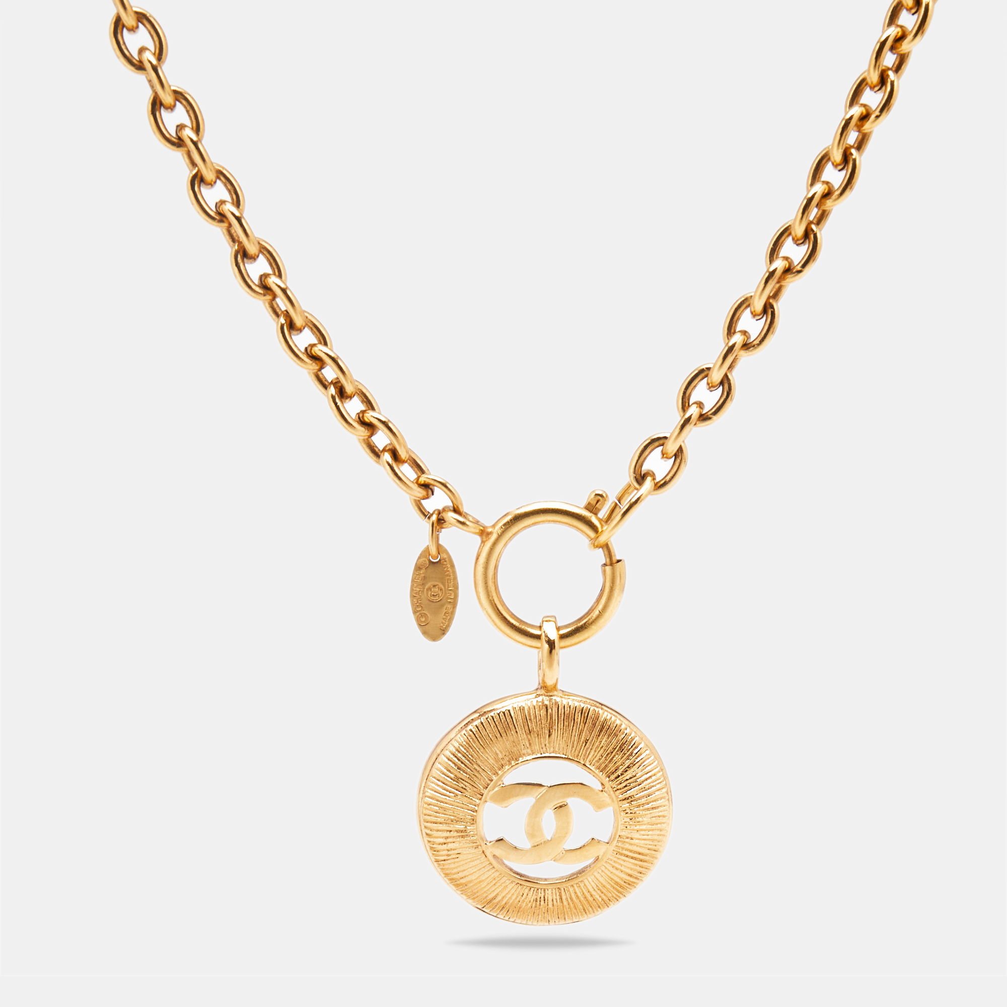 

Chanel CC Gold Tone Necklace
