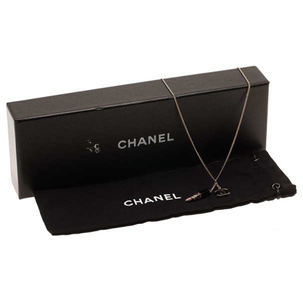 Chanel CC Lipstick Charm Necklace Chanel TLC