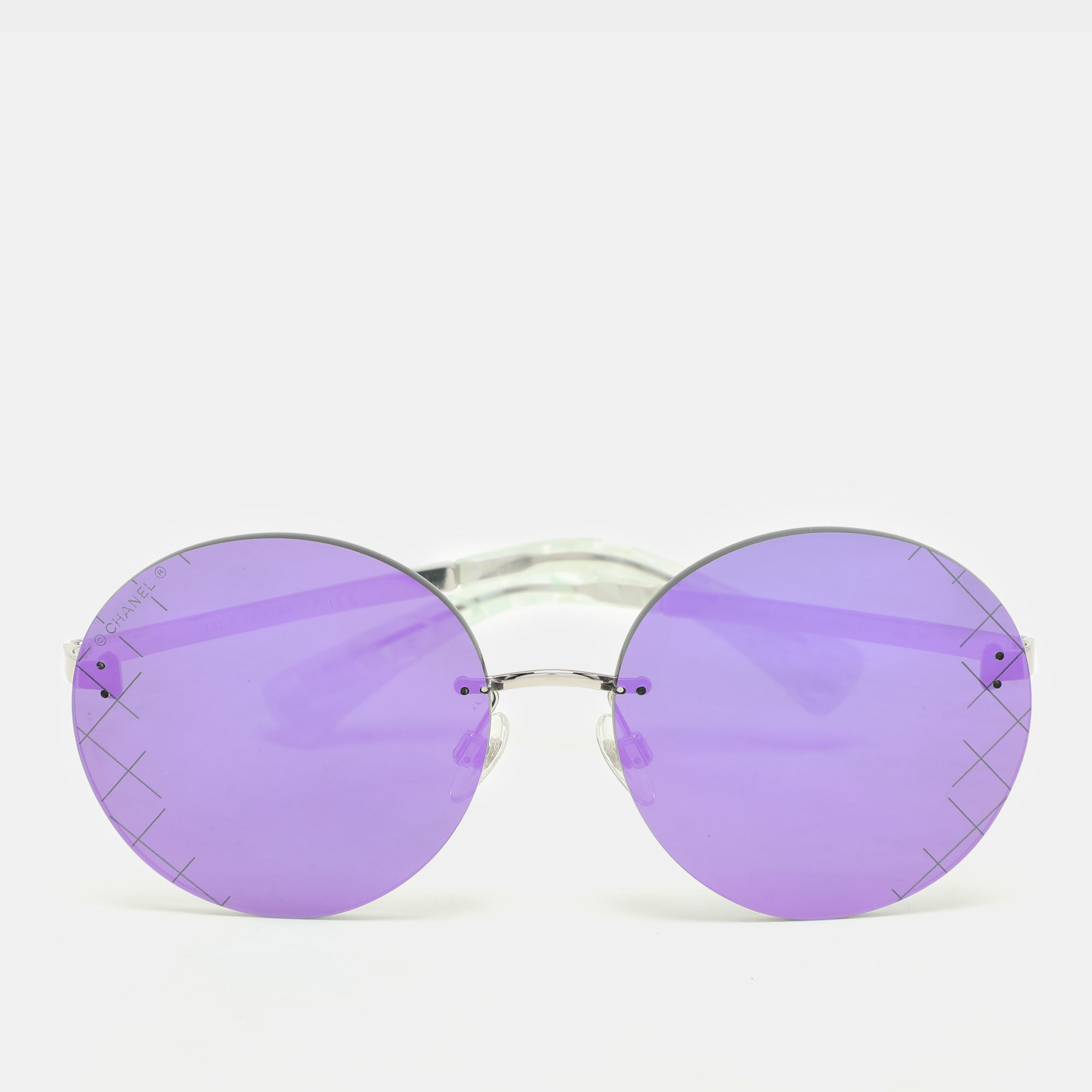 

Chanel Purple 4216 Mirrored Round Sunglasses