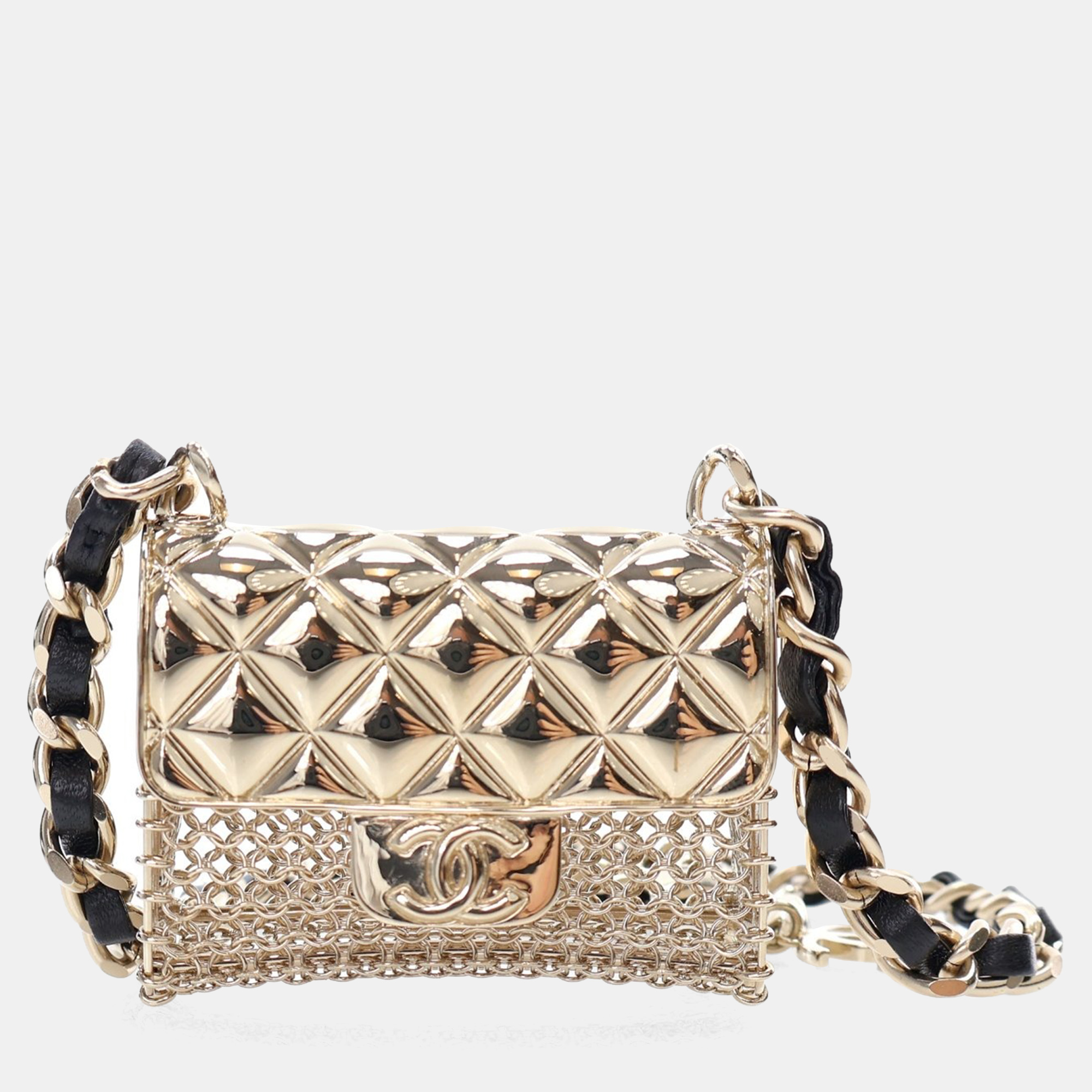 

Chanel Gold-Tone Handbag Necklace