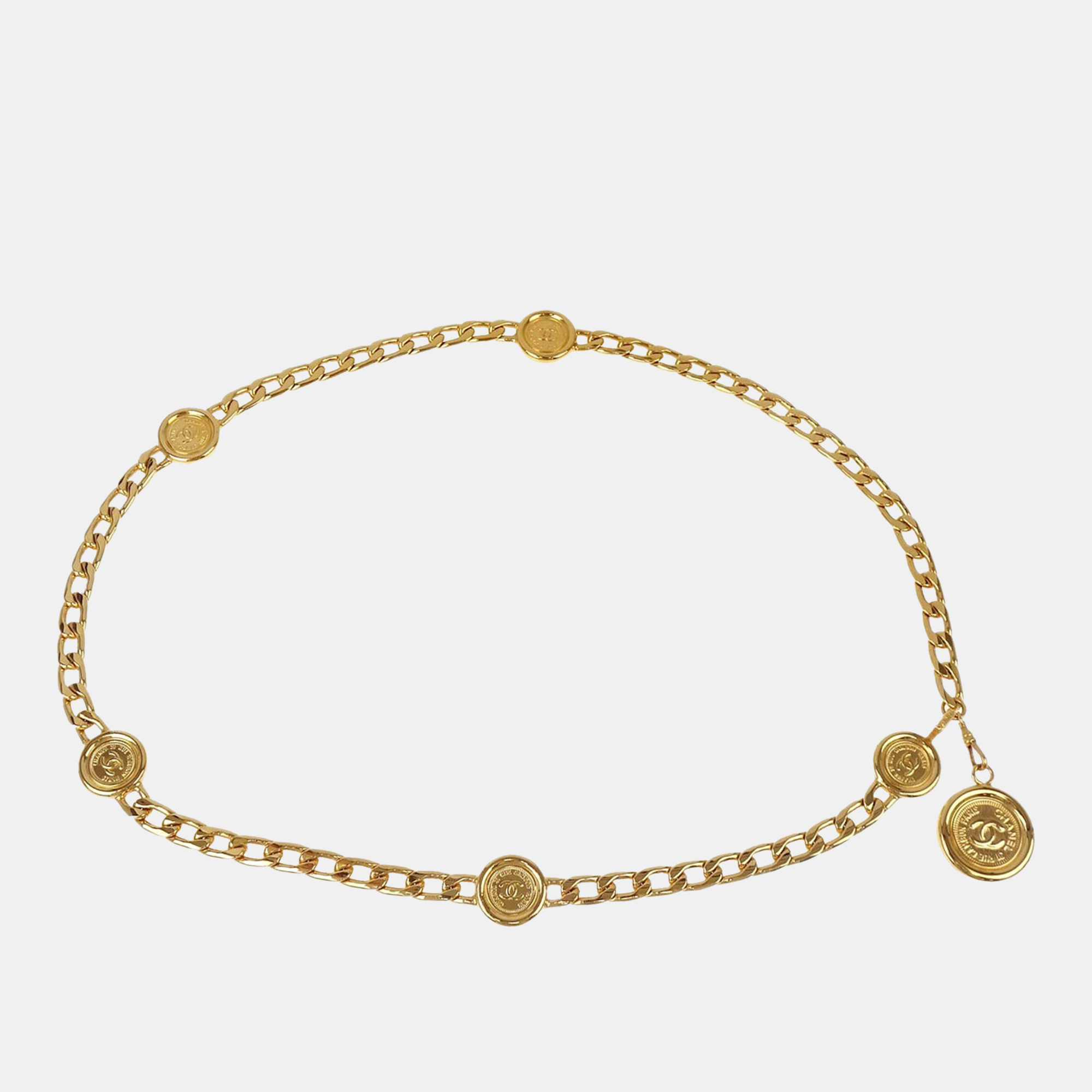 

Chanel Medallion Gold Plated Chain Belt