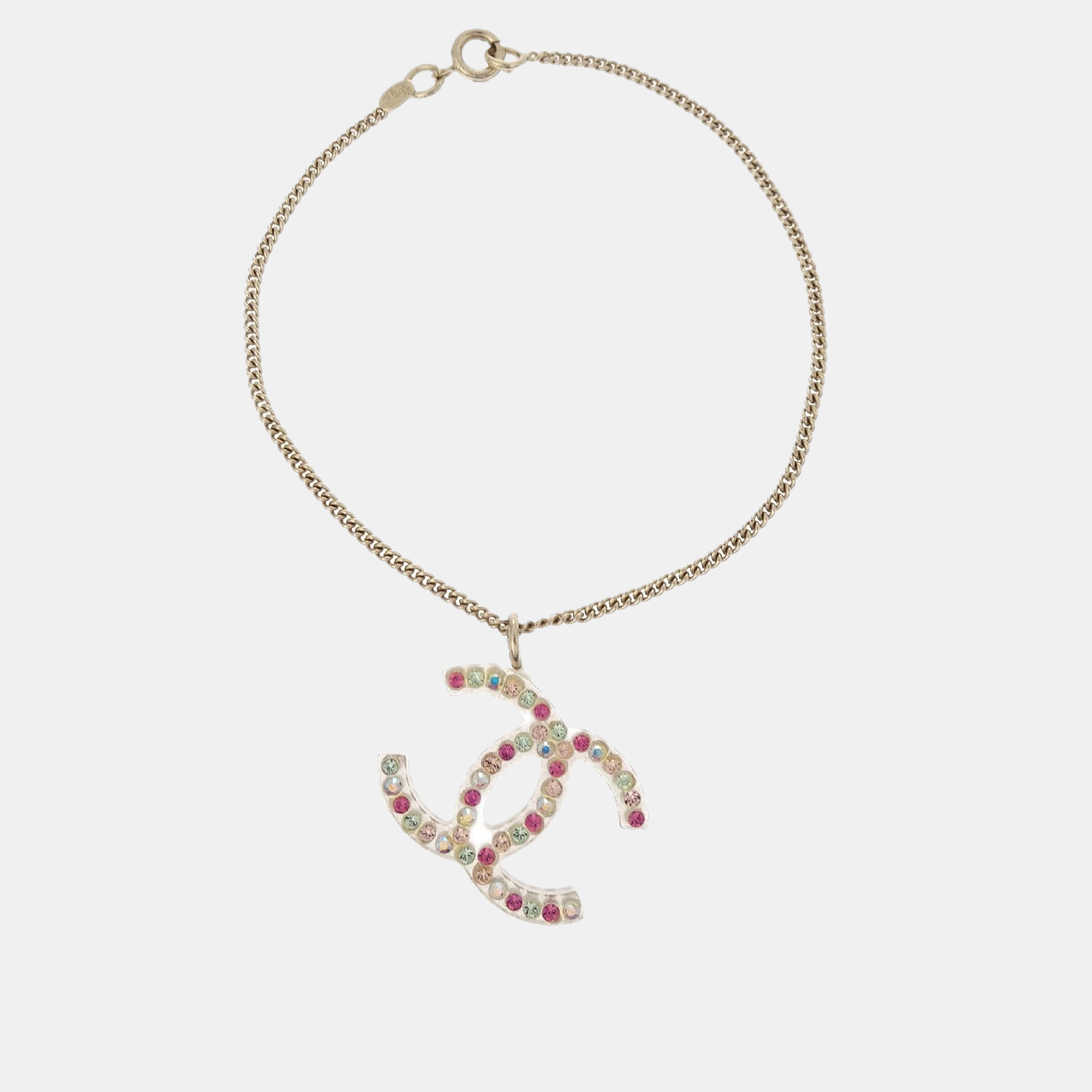 

Chanel Gold Chain Bracelet Rhinestone