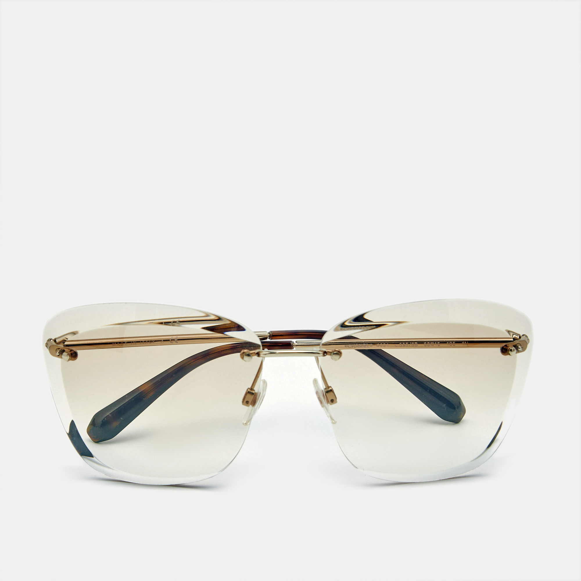 

Chanel Light Brown Gradient 4221 Rimless Butterfly Sunglasses