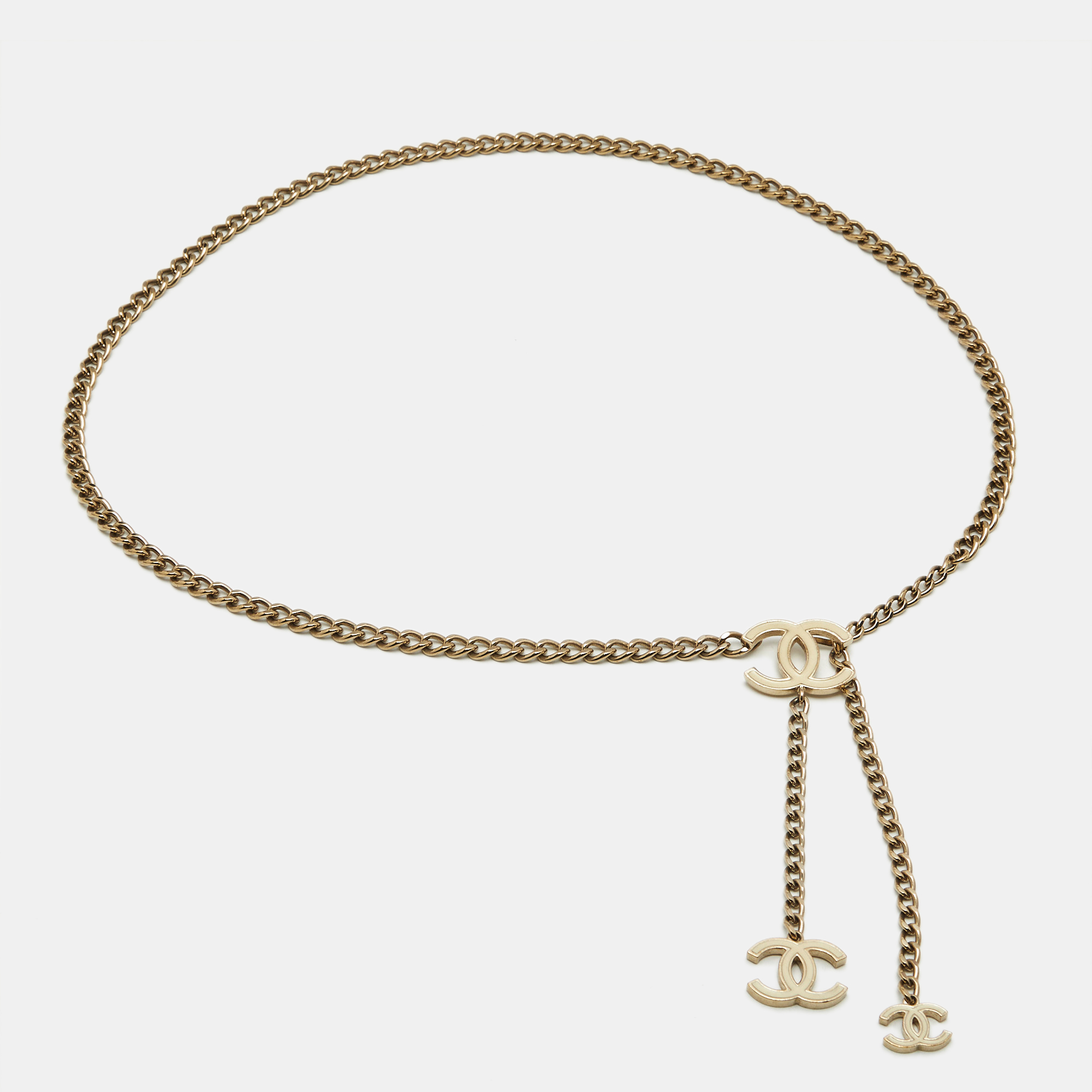 

Chanel CC Enamel Gold Tone Chain Belt