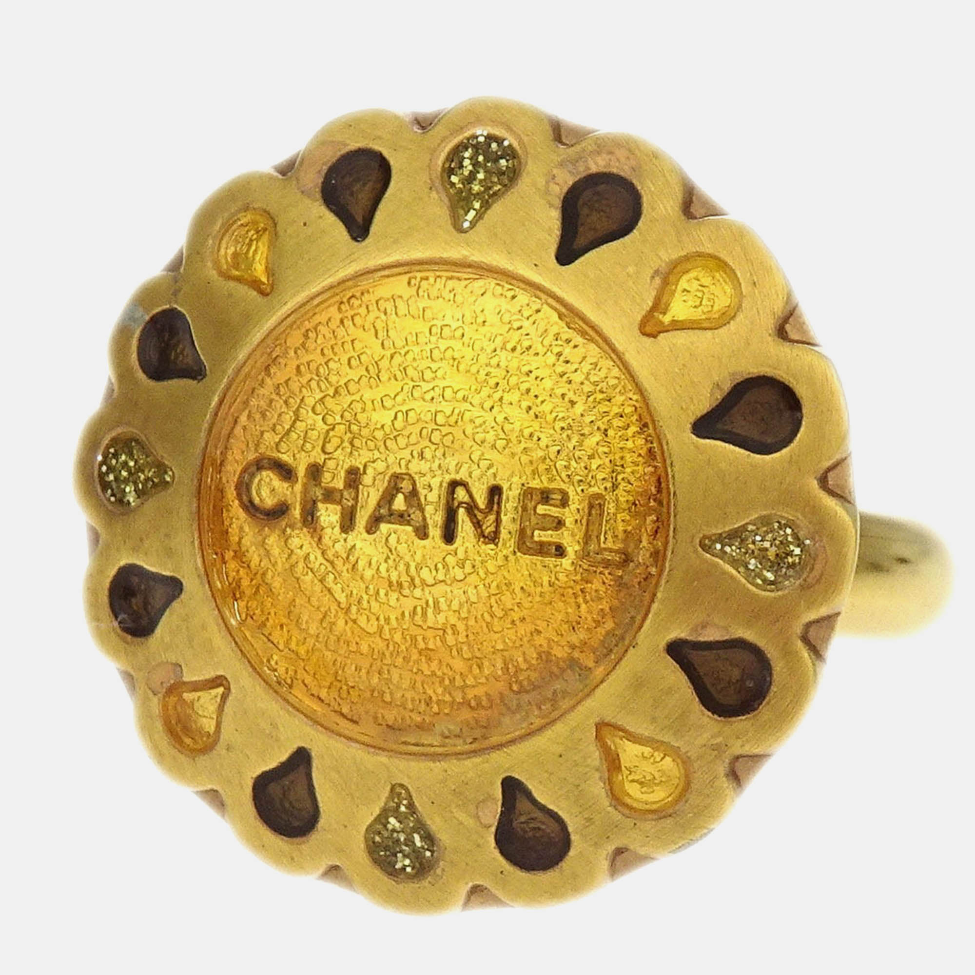 

Chanel Gold Plated Metal Ring EU 51