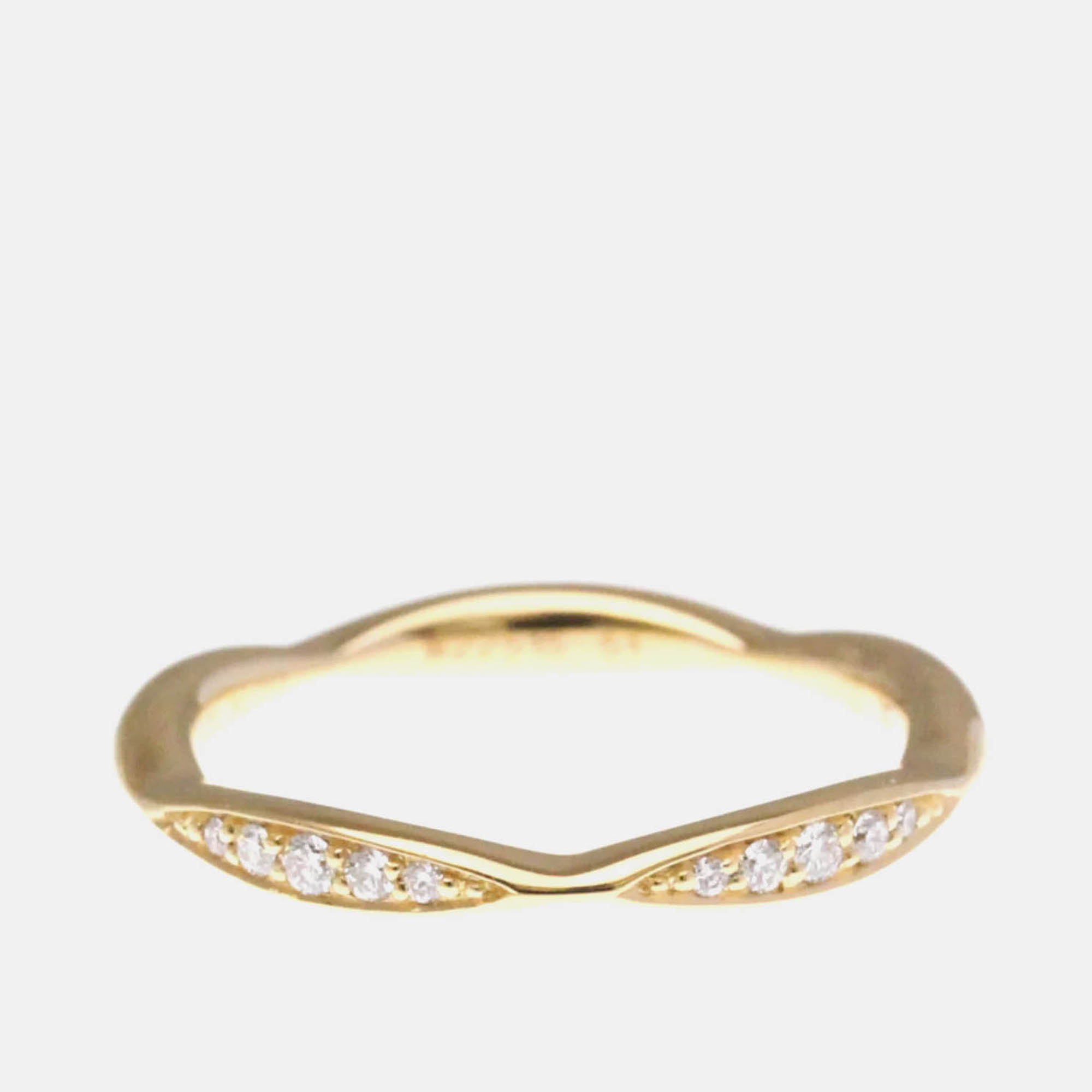 

Chanel Camellia Ring With Half Diamond Pink Gold 18K Ring
