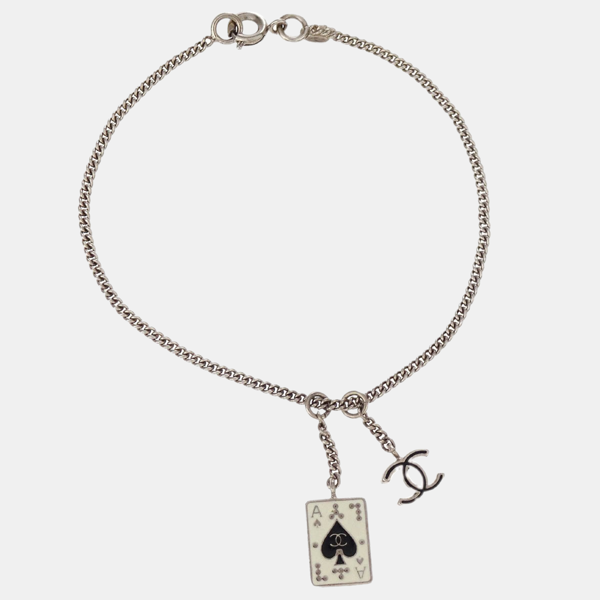 

Chanel Silver Chain CC Trump Bracelet