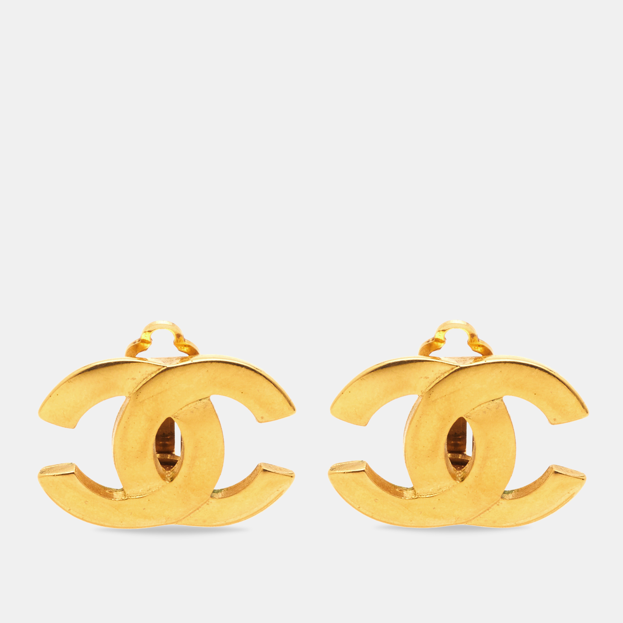 

Chanel CC Gold Tone Clip On Earrings