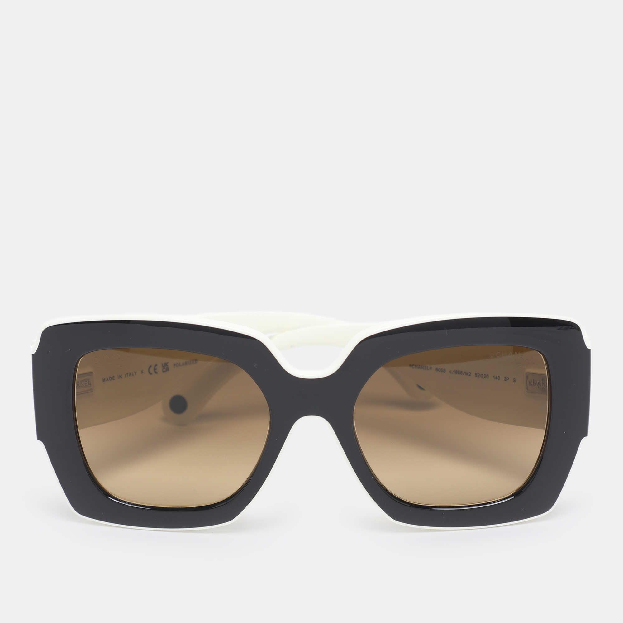 Chanel Brown/Black Acetate 1656/M2 Polarized Butterfly Sunglasses