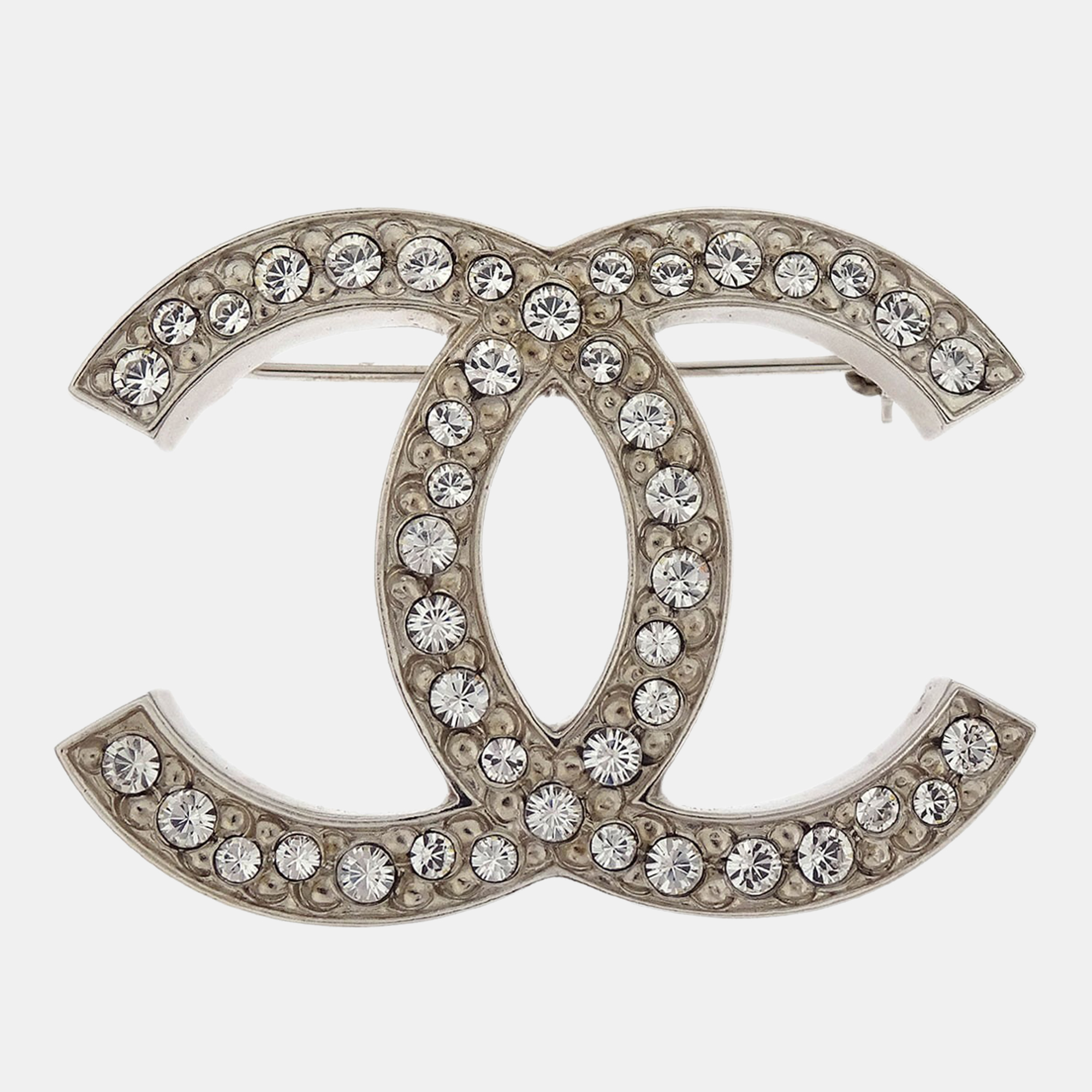 

Chanel CC Brooch Pin Silver Rhinestone