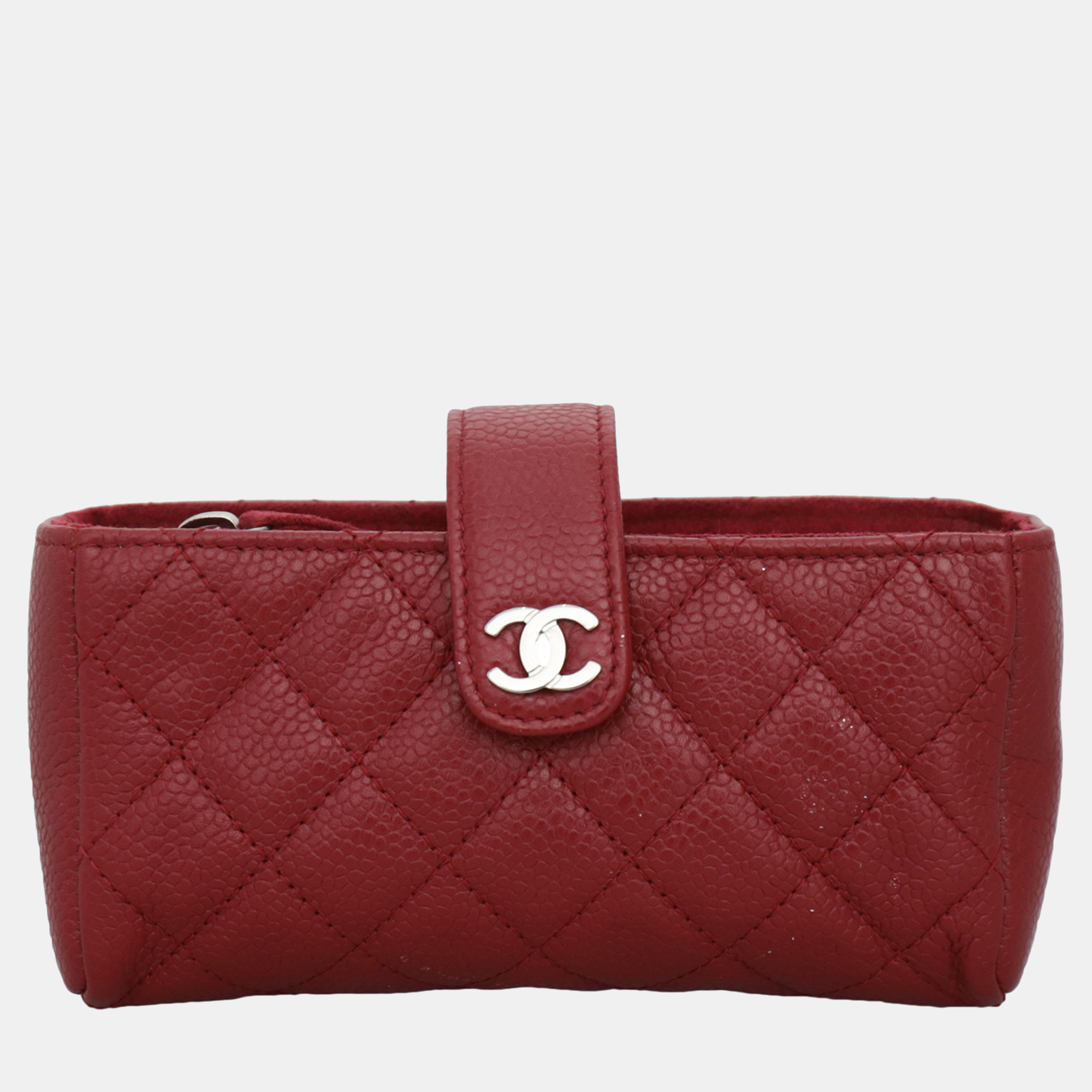 

Chanel Caviar Phone Pouch, Red