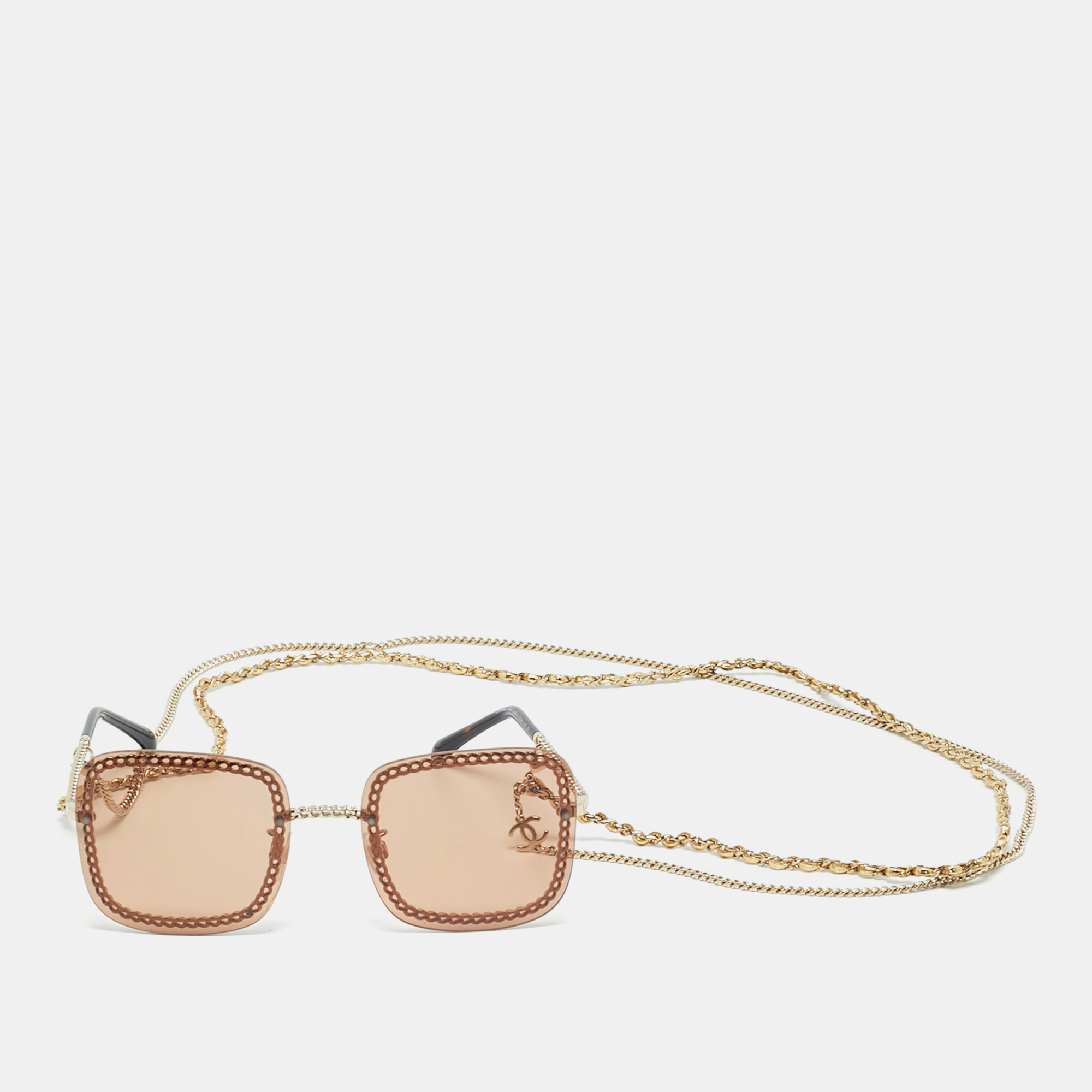 

Chanel Brown 4244 Removable Chain Square Sunglasses