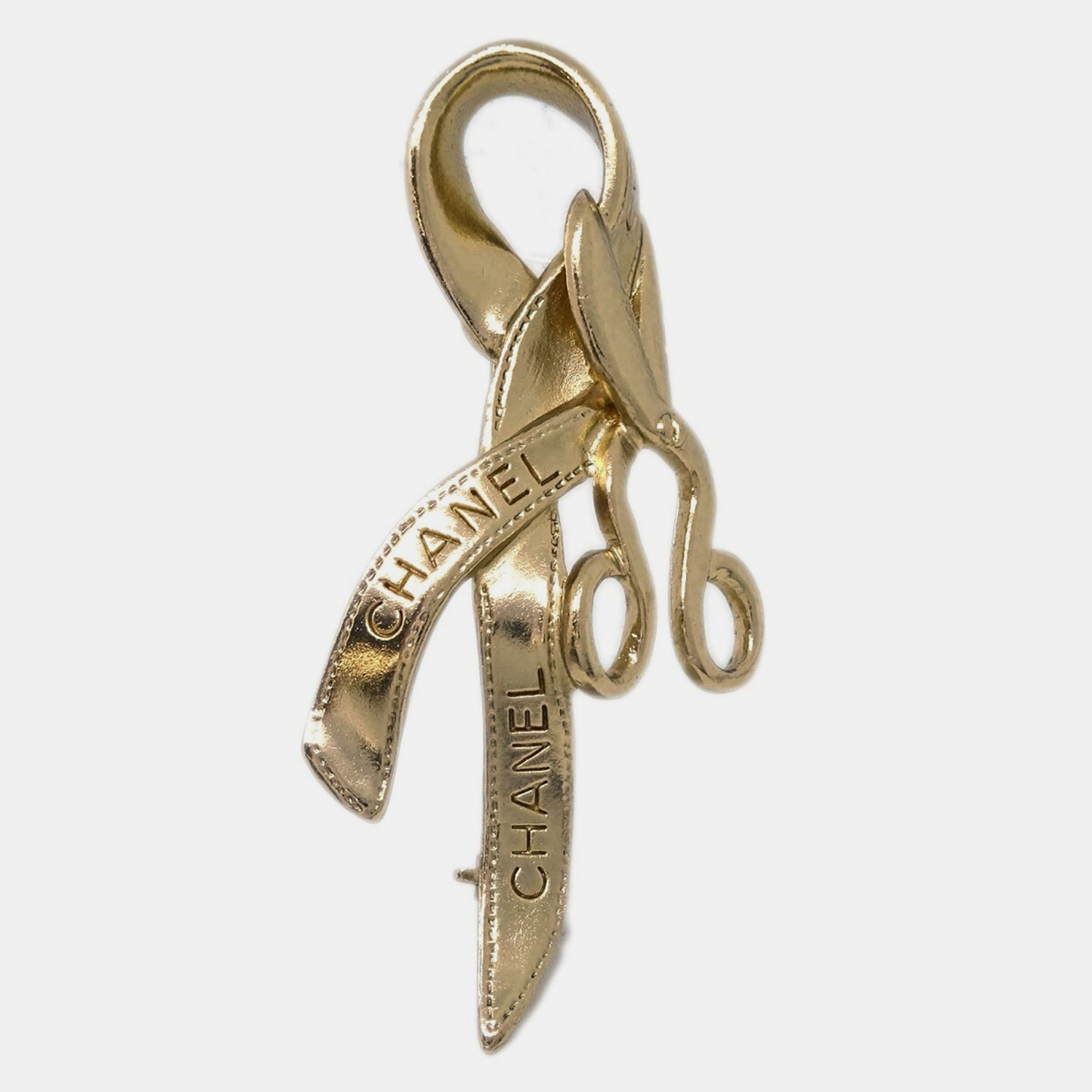 

Chanel Scissors Brooch Pin Gold