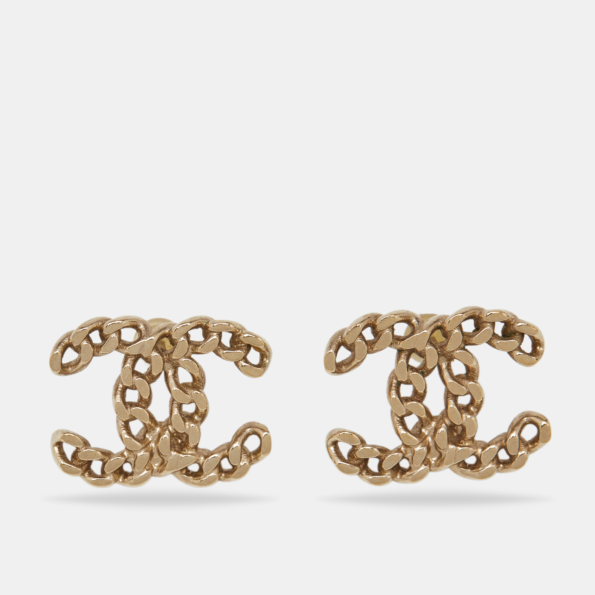 

Chanel CC Gold Tone Earrings