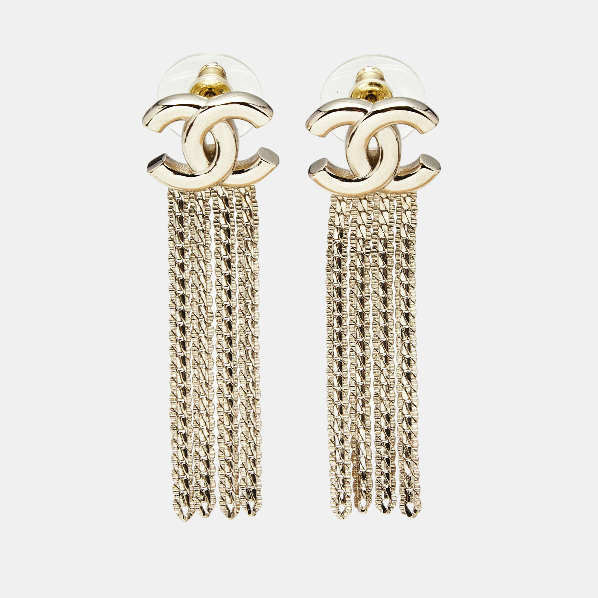 

Chanel CC Gold Tone Earrings