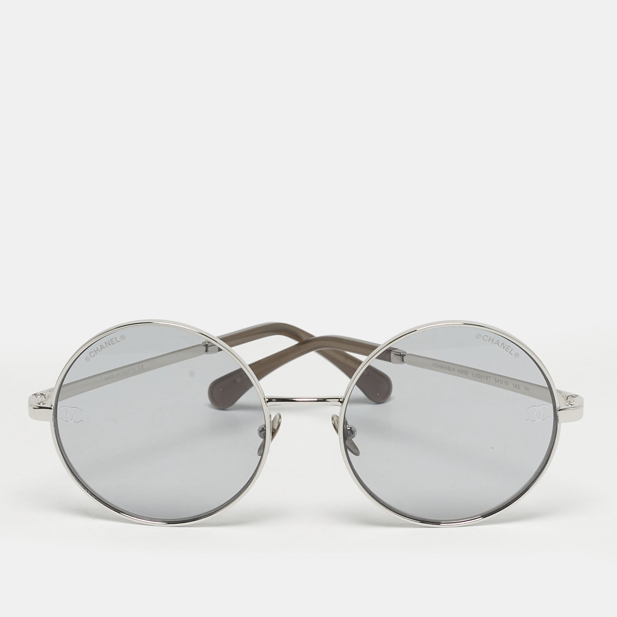 

Chanel Grey/Silver Tone 4268 CC Round Sunglasses