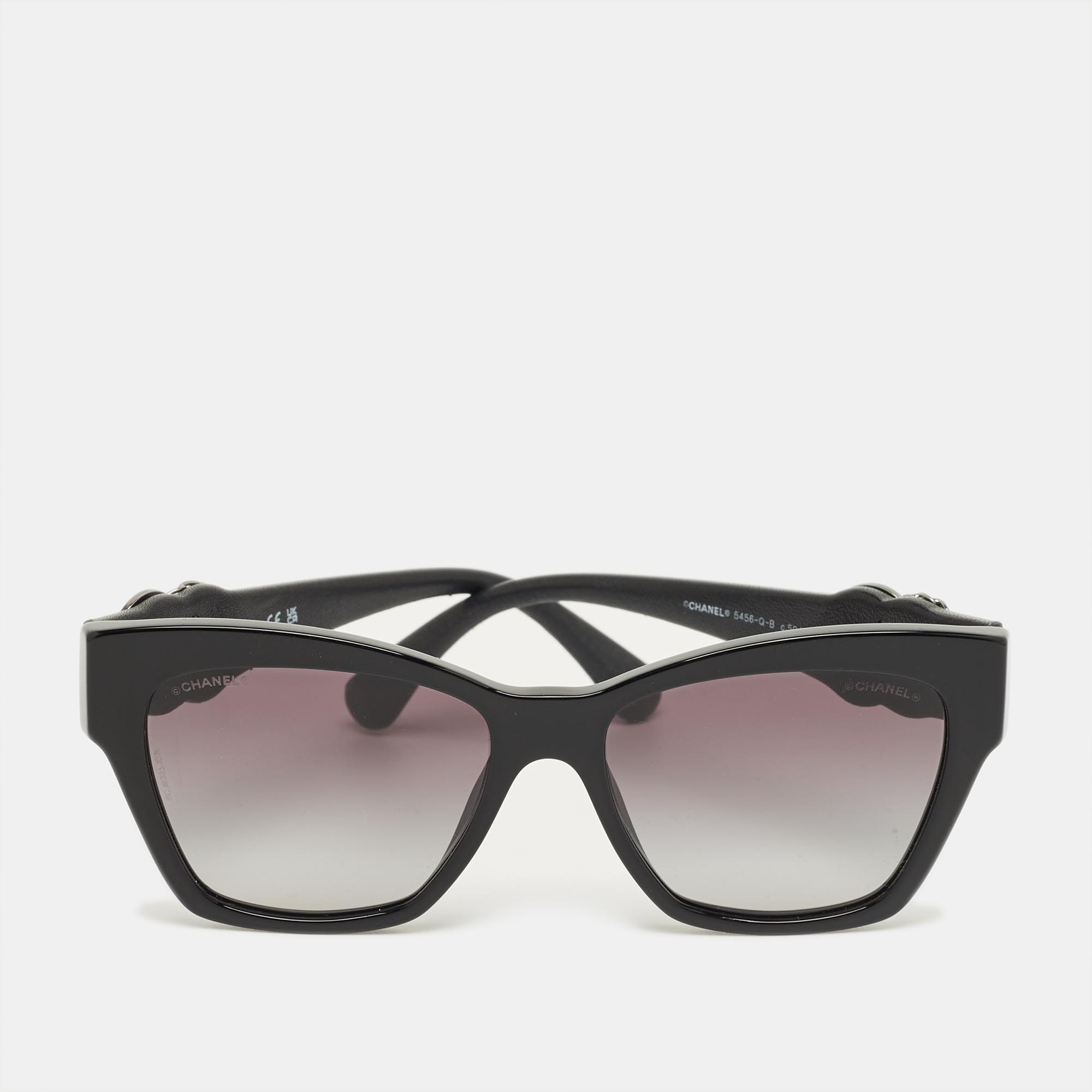 Pre-owned Chanel Black Gradient 5456 Q B Cc Square Sunglasses