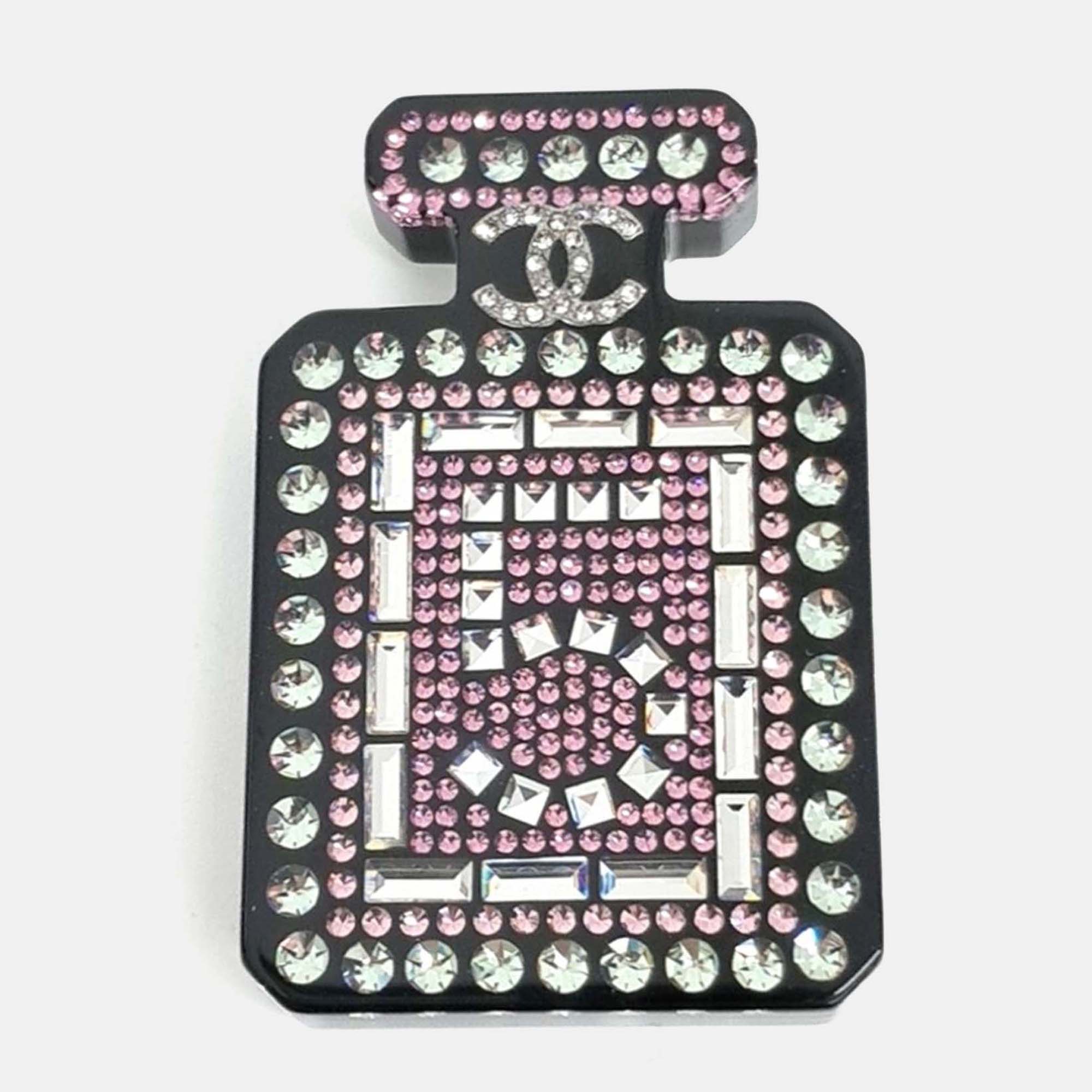 Pre-owned Chanel Plastic No. 5 Brooch In Multi