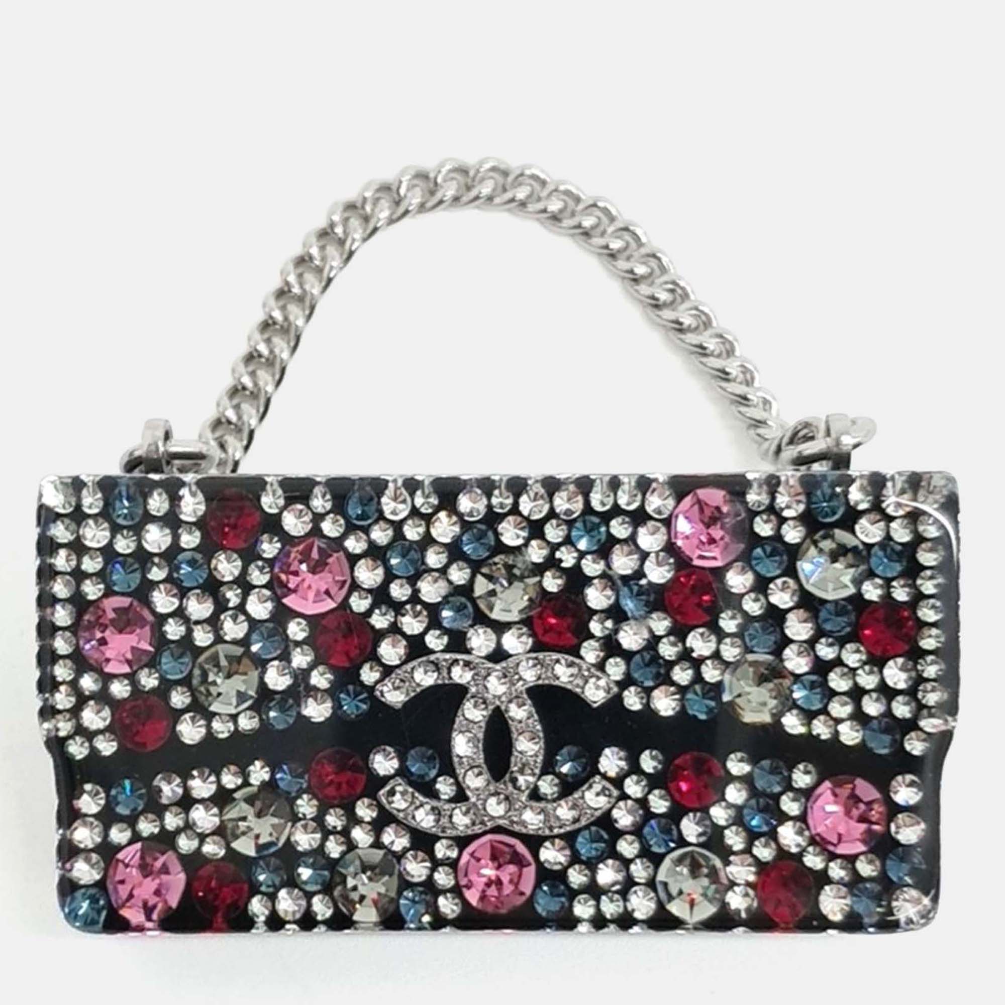 

Chanel Plastic Multicolor bag brooch