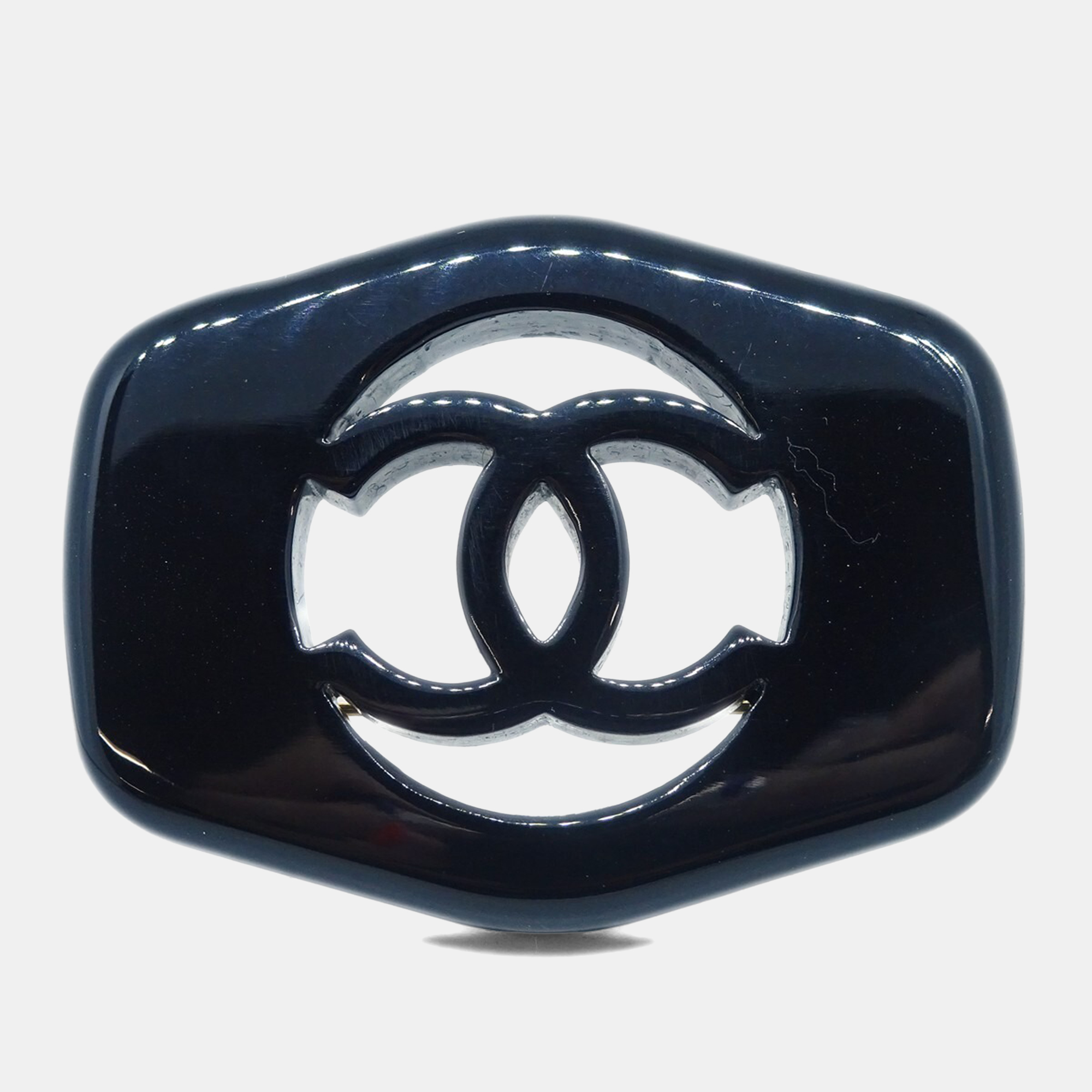 Pre-owned Chanel Brooch Pin Black
