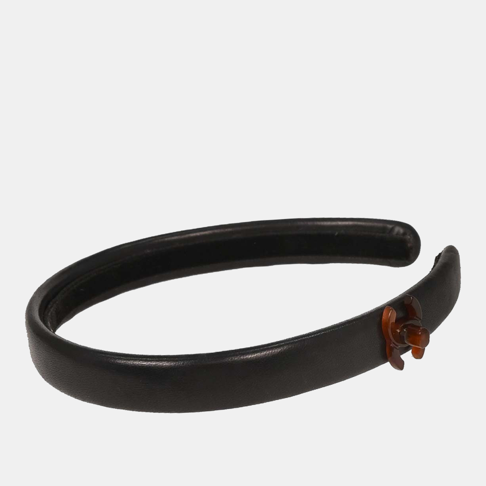Chanel Turnlock Headband Hair Accessories Black