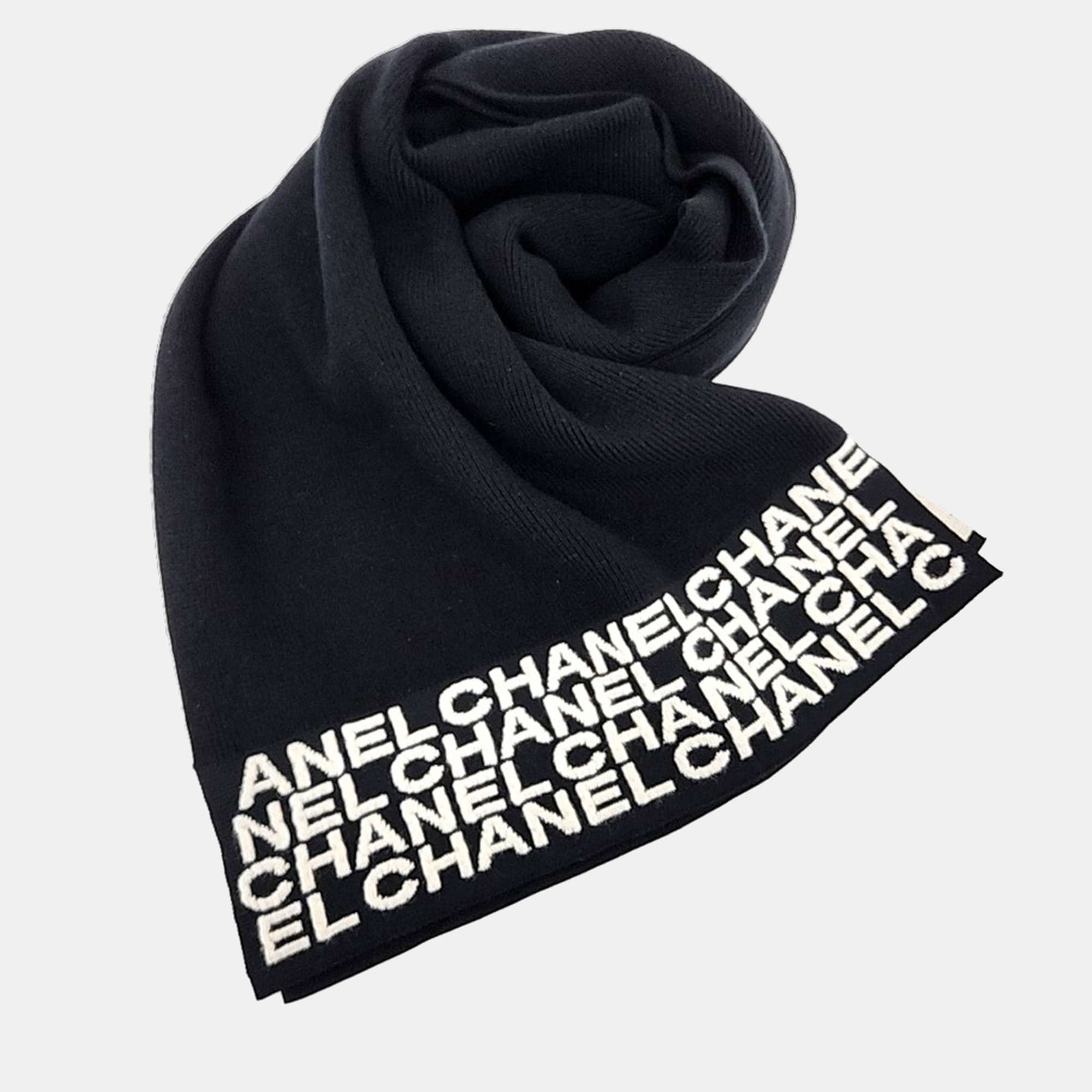 

Chanel Black Cashmere muffler