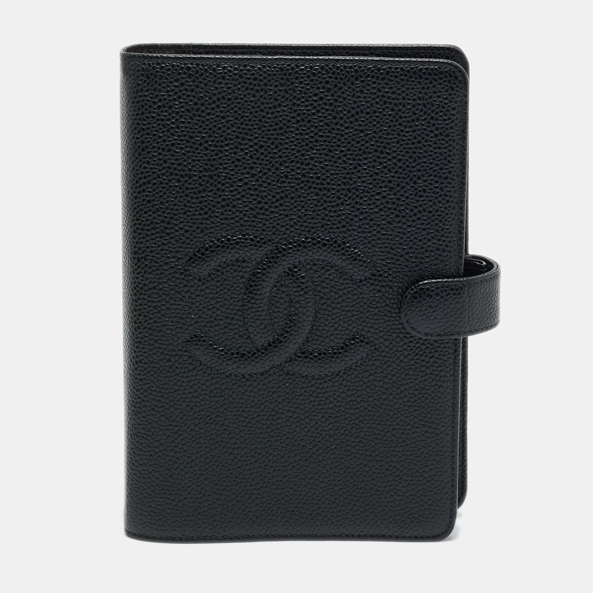 

Chanel Coco Mark Black Caviar Leather Agenda Notebook