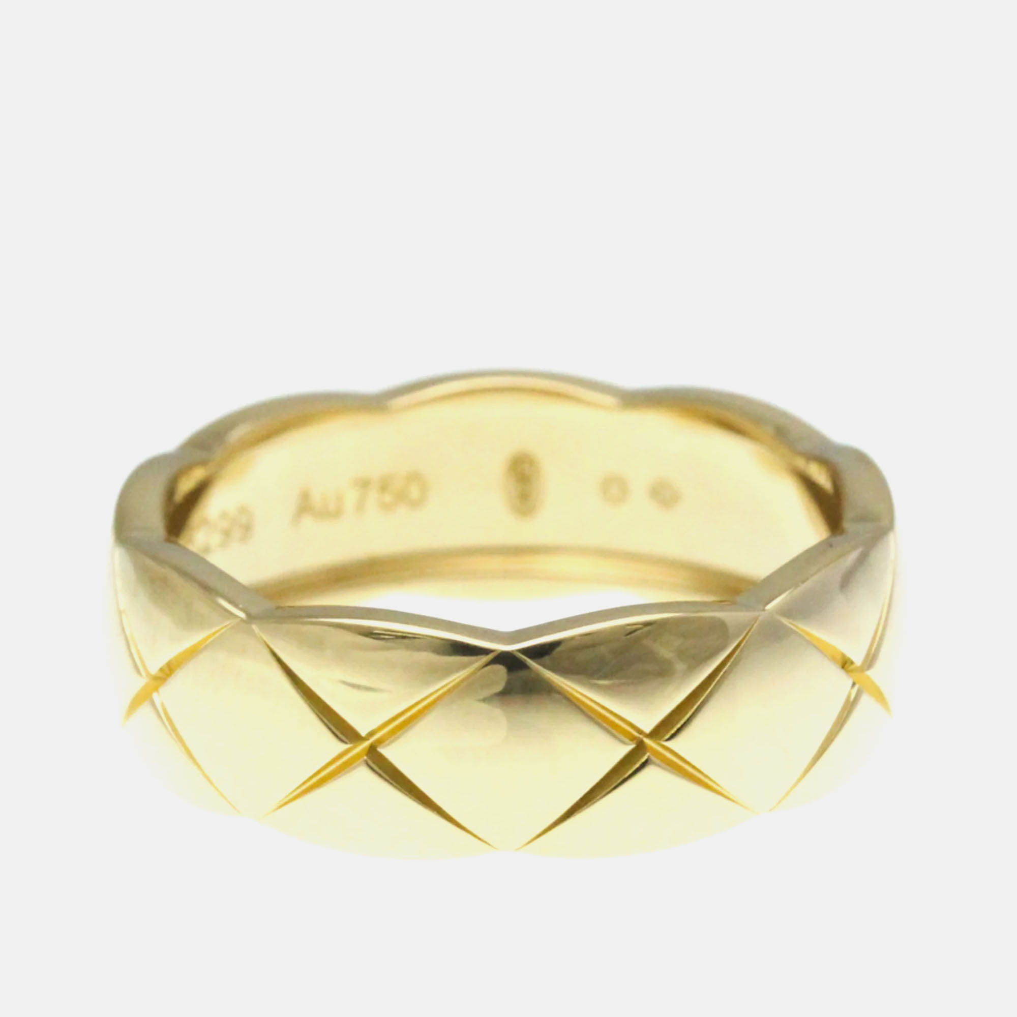 

Chanel Coco Crush Medium Size Yellow Gold 18K Fashion No Stone Band Ring Gold