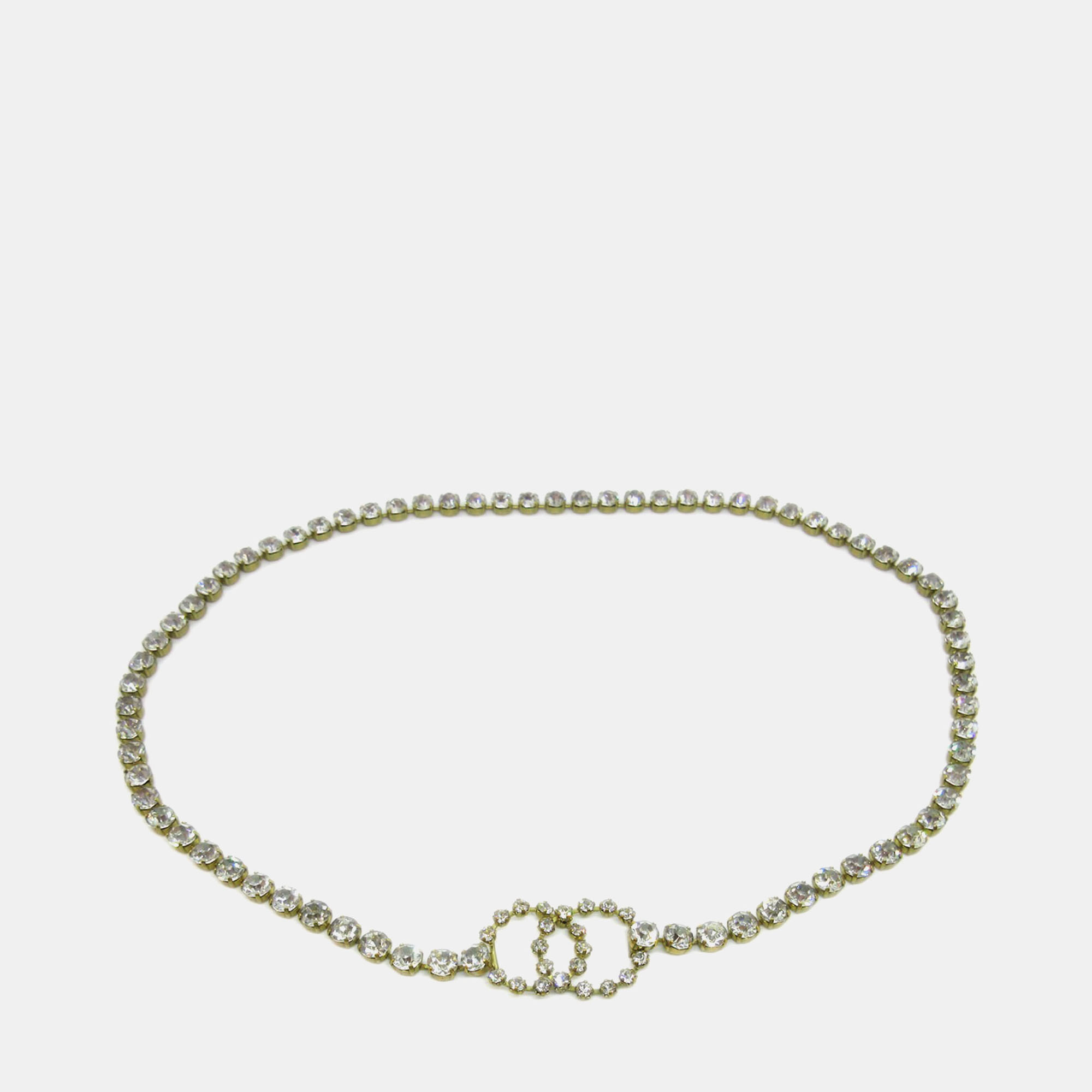 

Chanel CC Rhinestone Gold Chain Belt