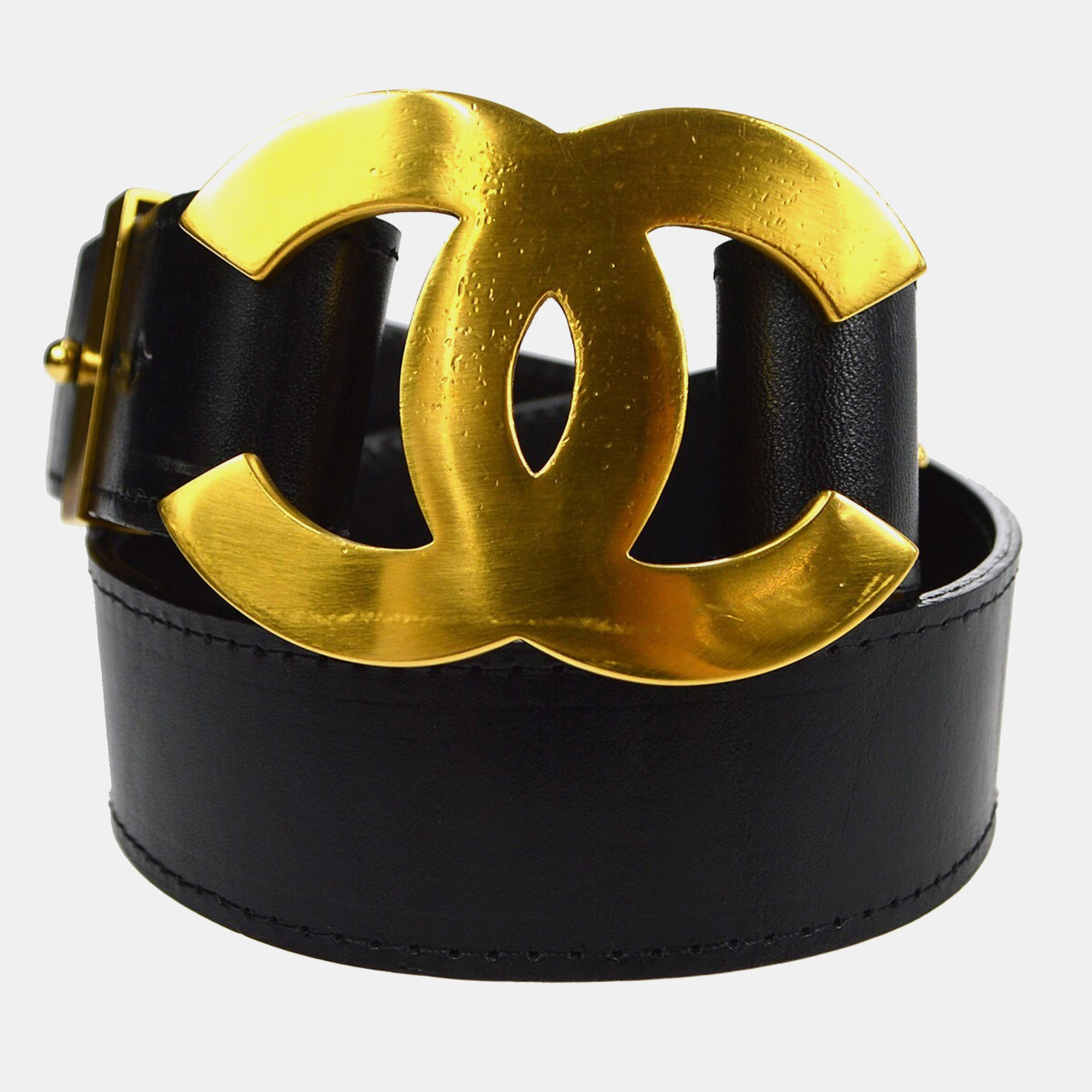 

Chanel Belt Black Gold 75/30 96A Small Good