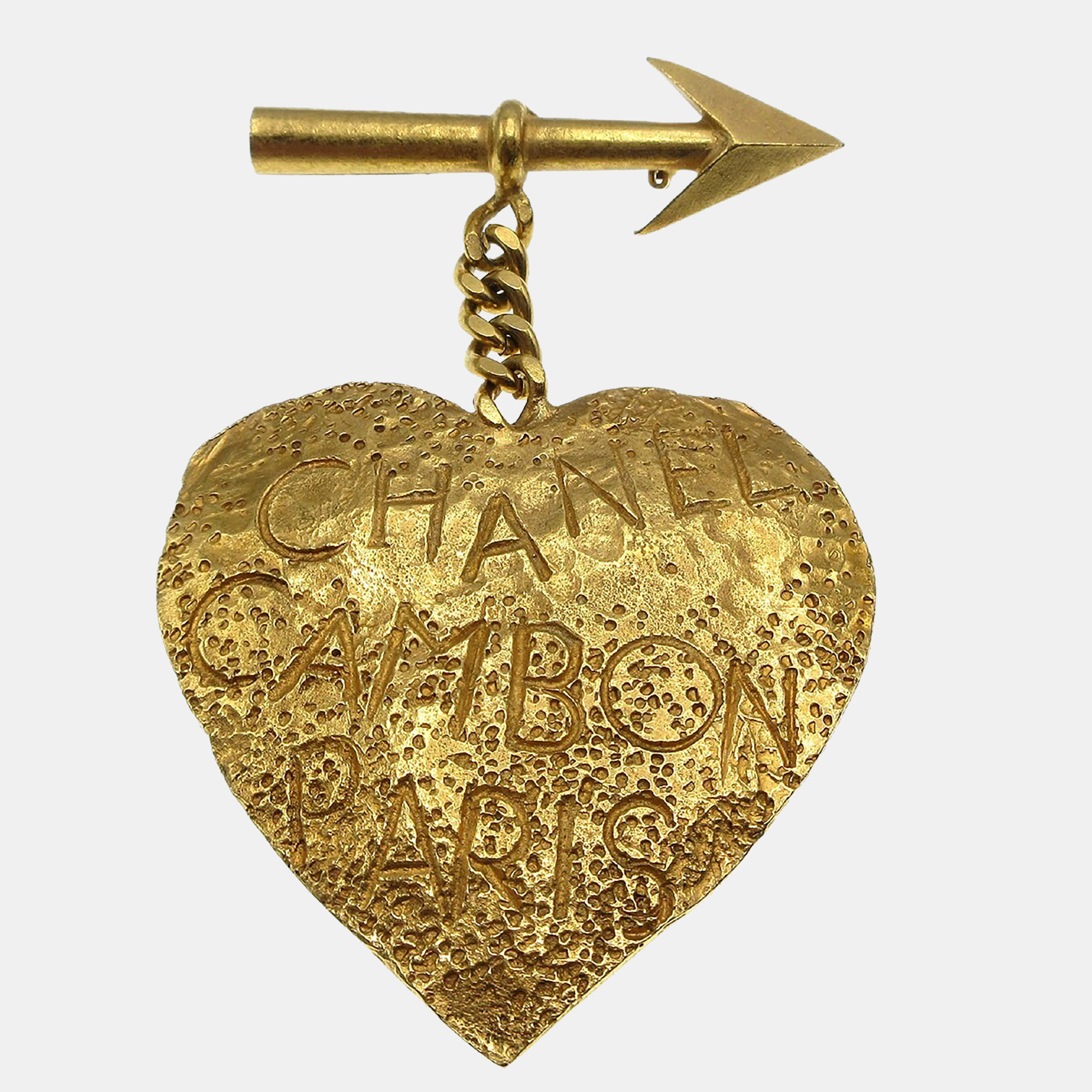 

Chanel Heart And Arrow Brooch Gold