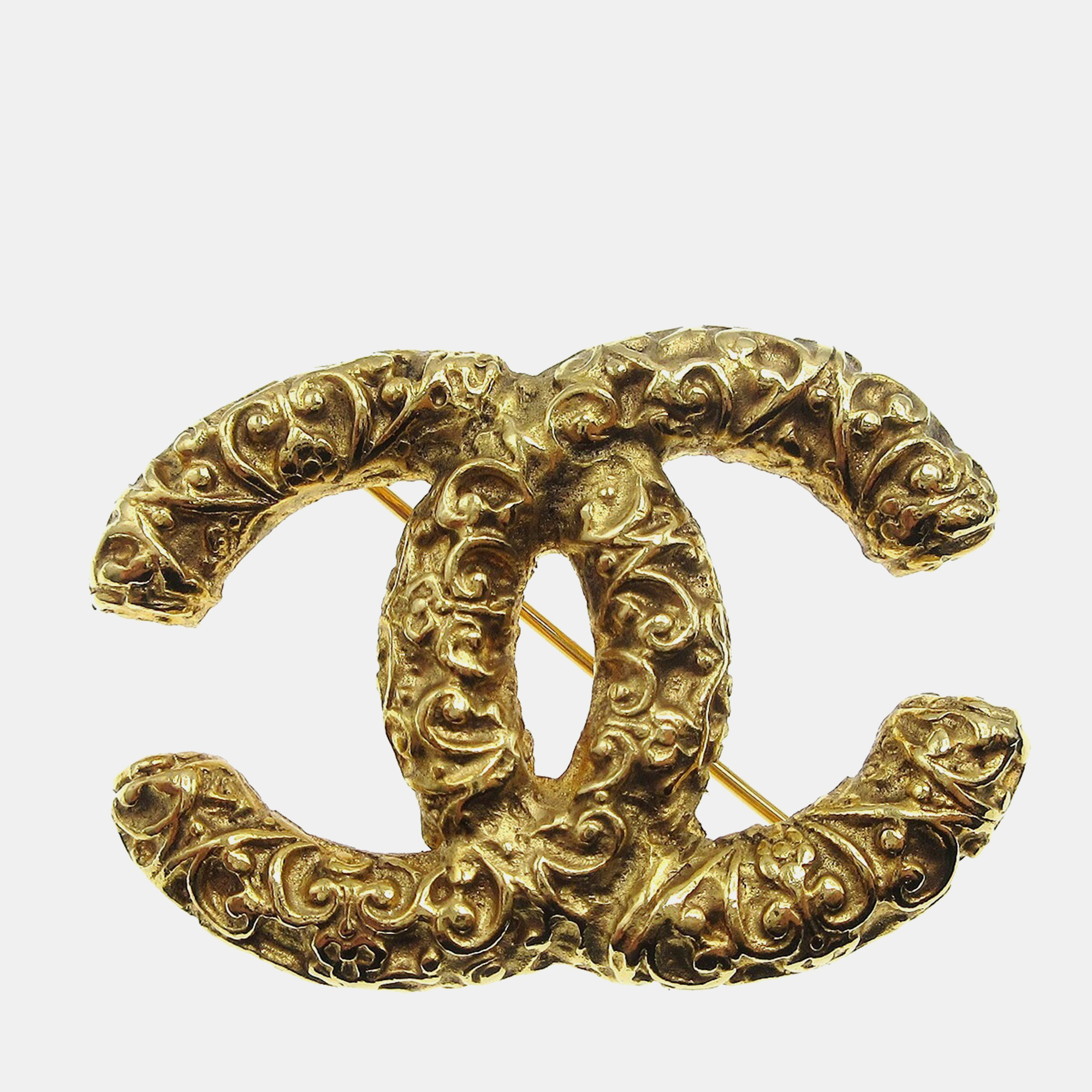 

Chanel Cc Brooch Pin Gold