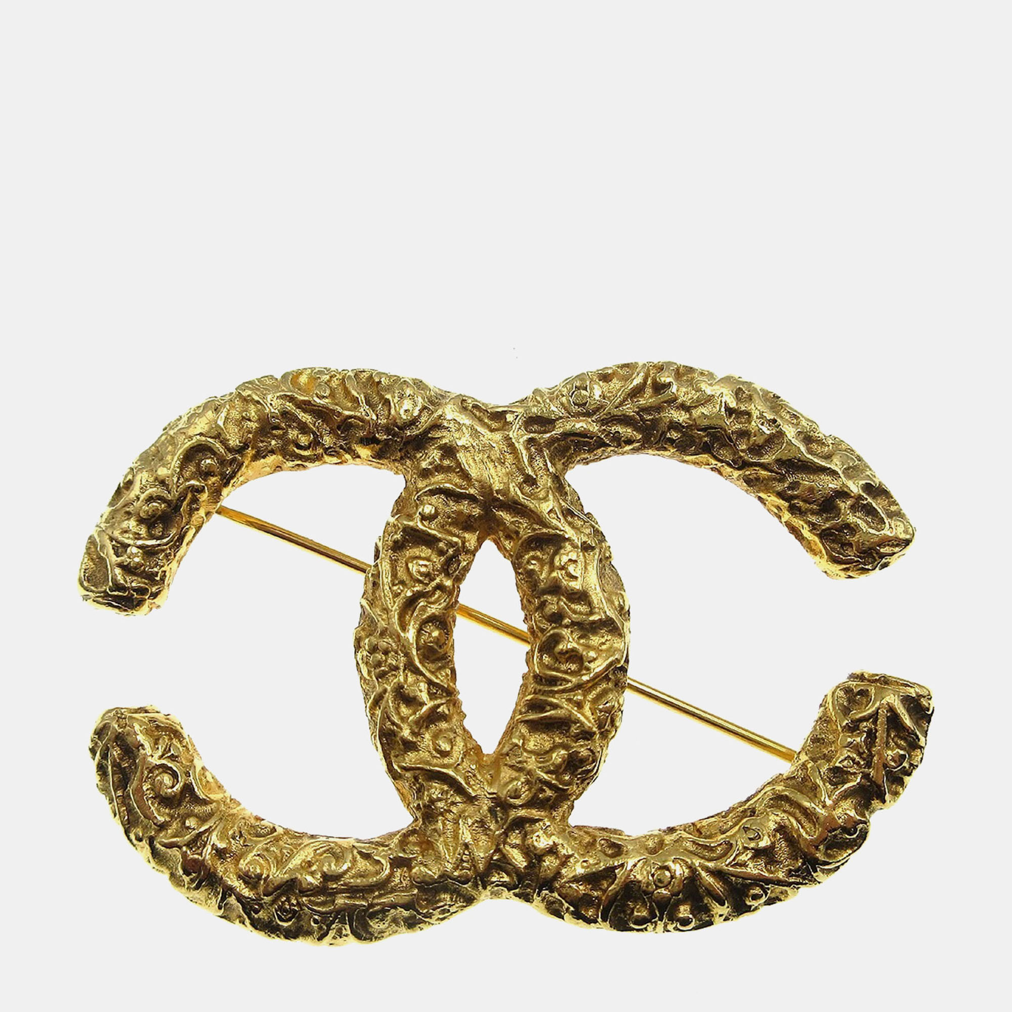

Chanel Cc Brooch Pin Gold