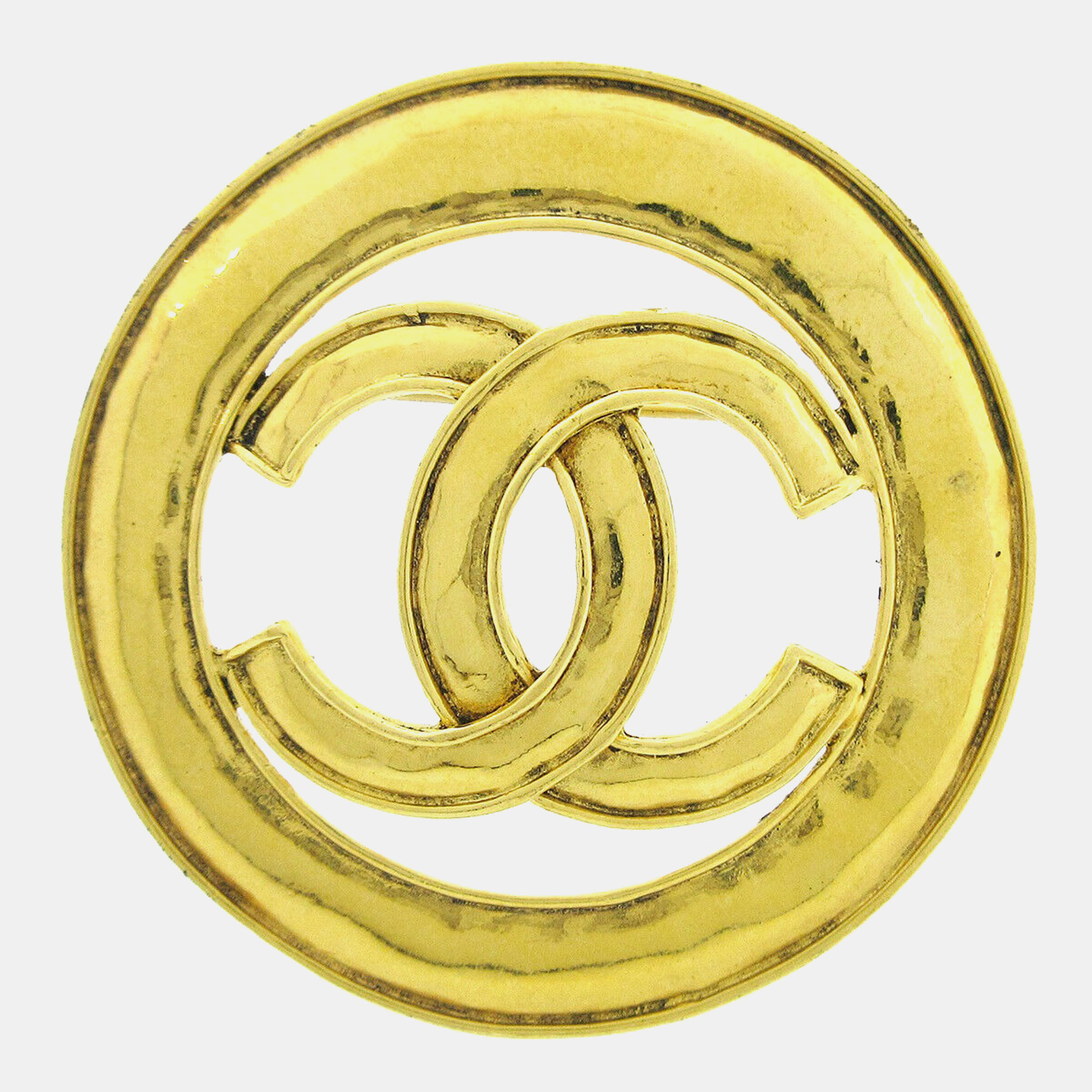 

Chanel Medallion Brooch Pin Gold