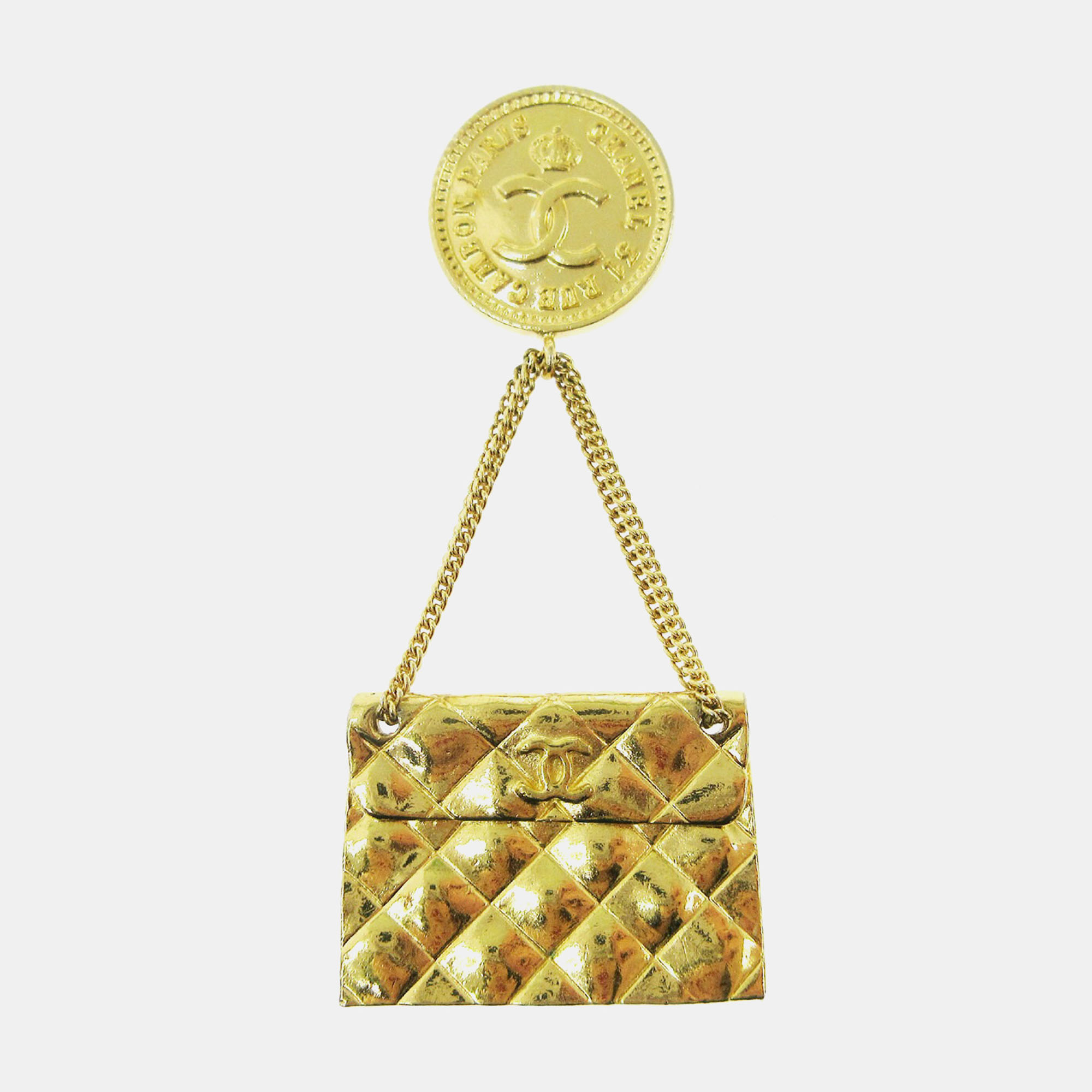 

Chanel Bag Brooch Pin Gold