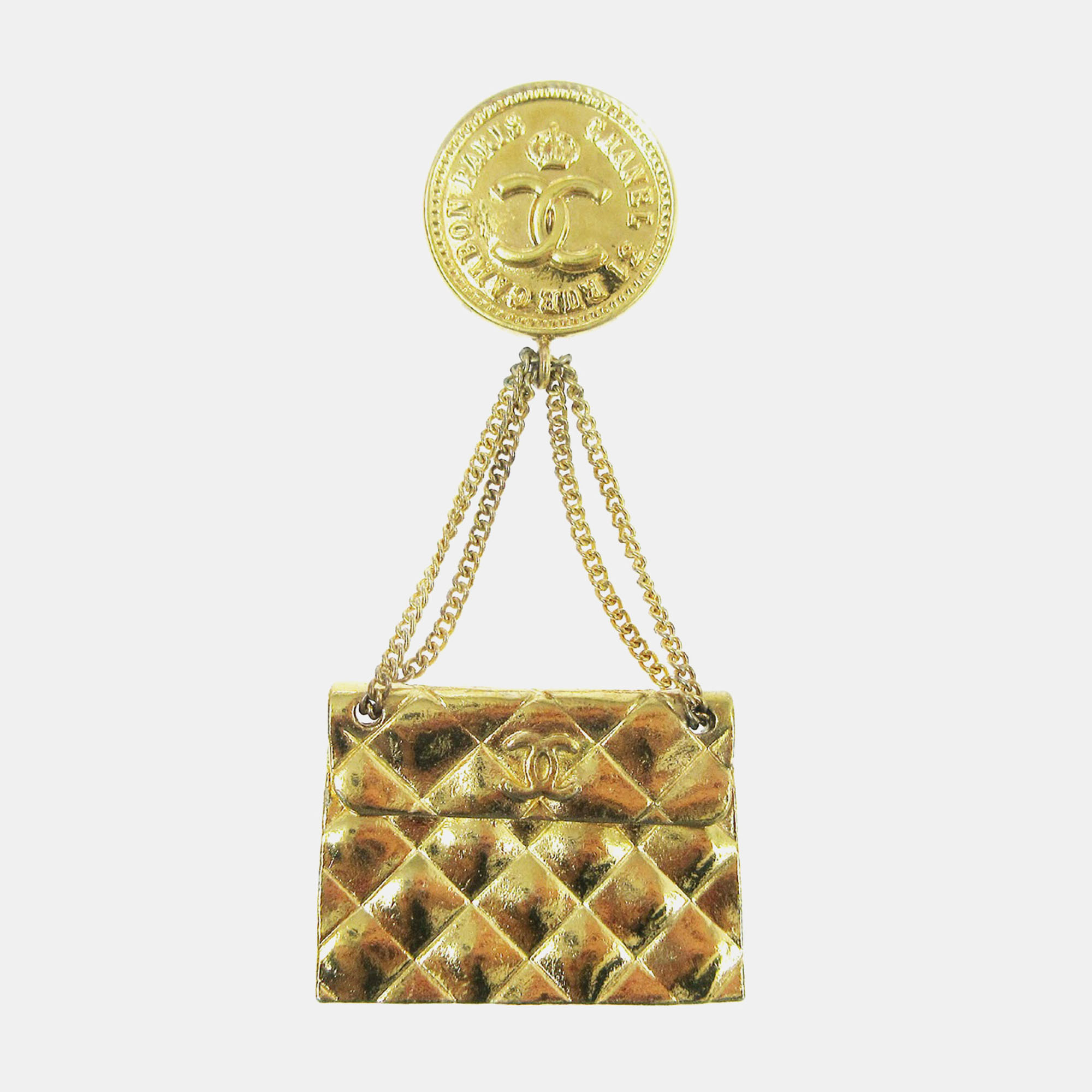 

Chanel Bag Brooch Pin Gold