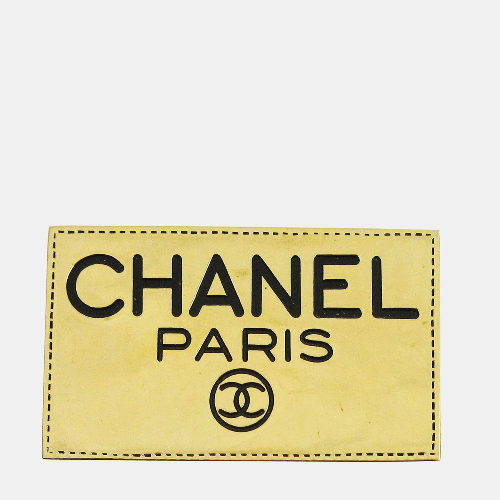 

Chanel Plate Brooch Pin Gold