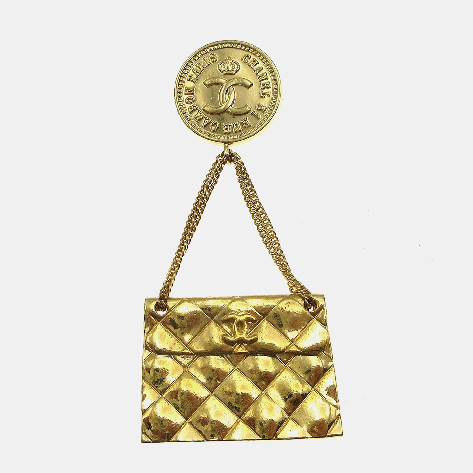 

Chanel Bag Brooch Pin Gold