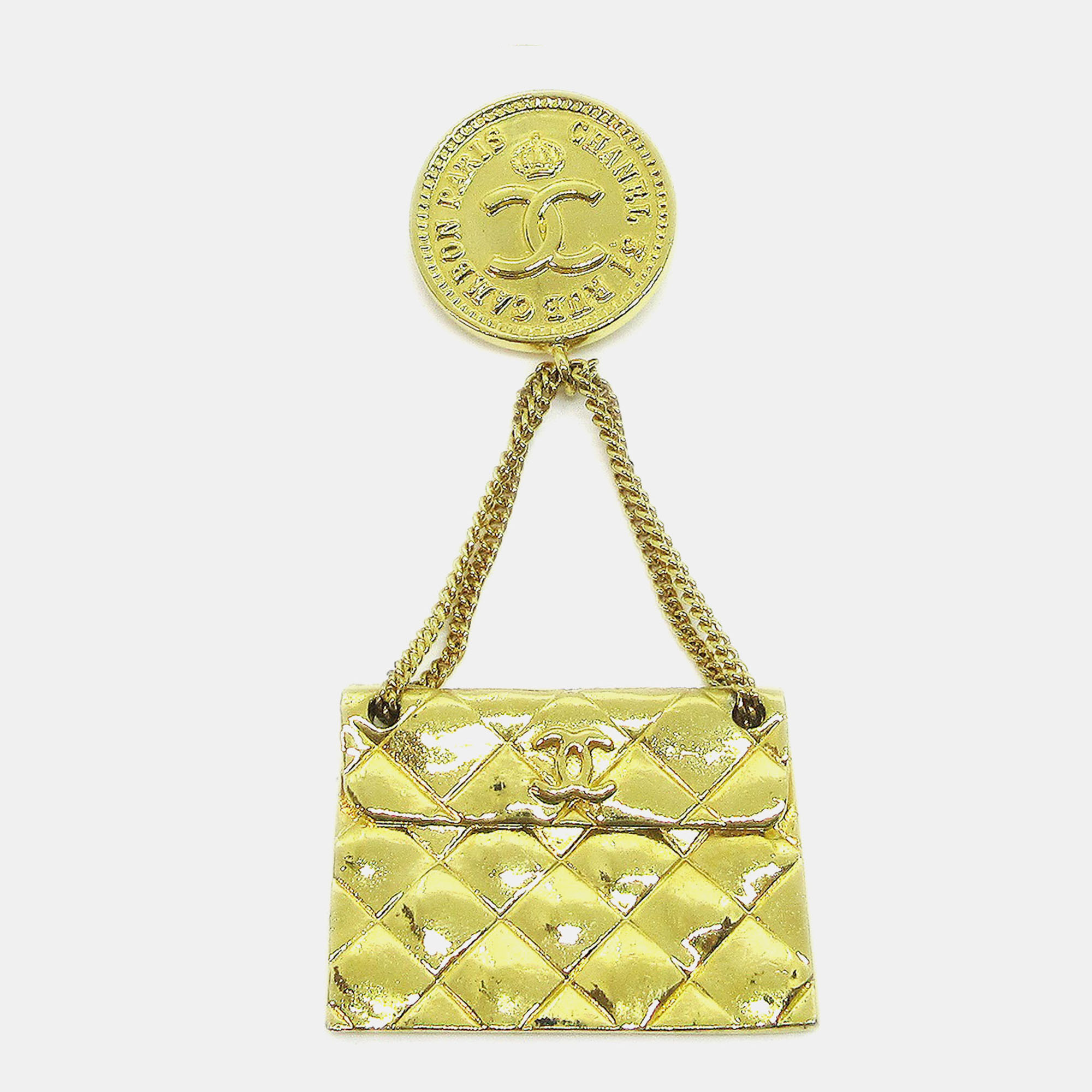 

Chanel Bag Brooch Pin Gold