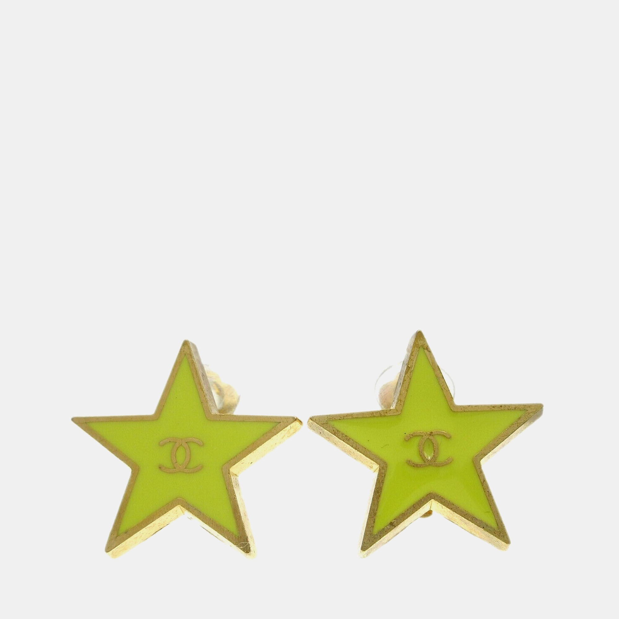 

Chanel Star Earrings Clip-On Yellow