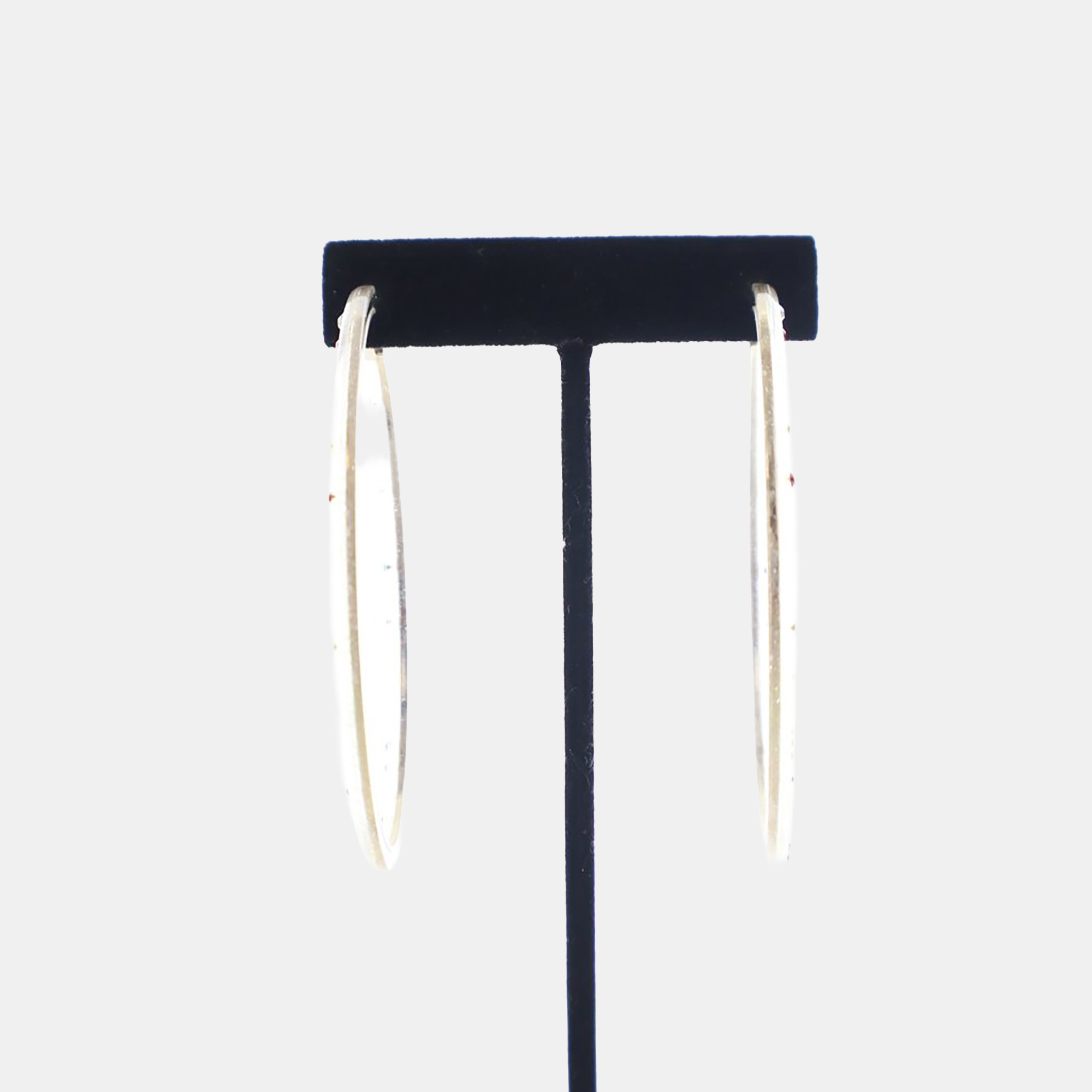 

Chanel Crystal Hoop Earrings, Grey