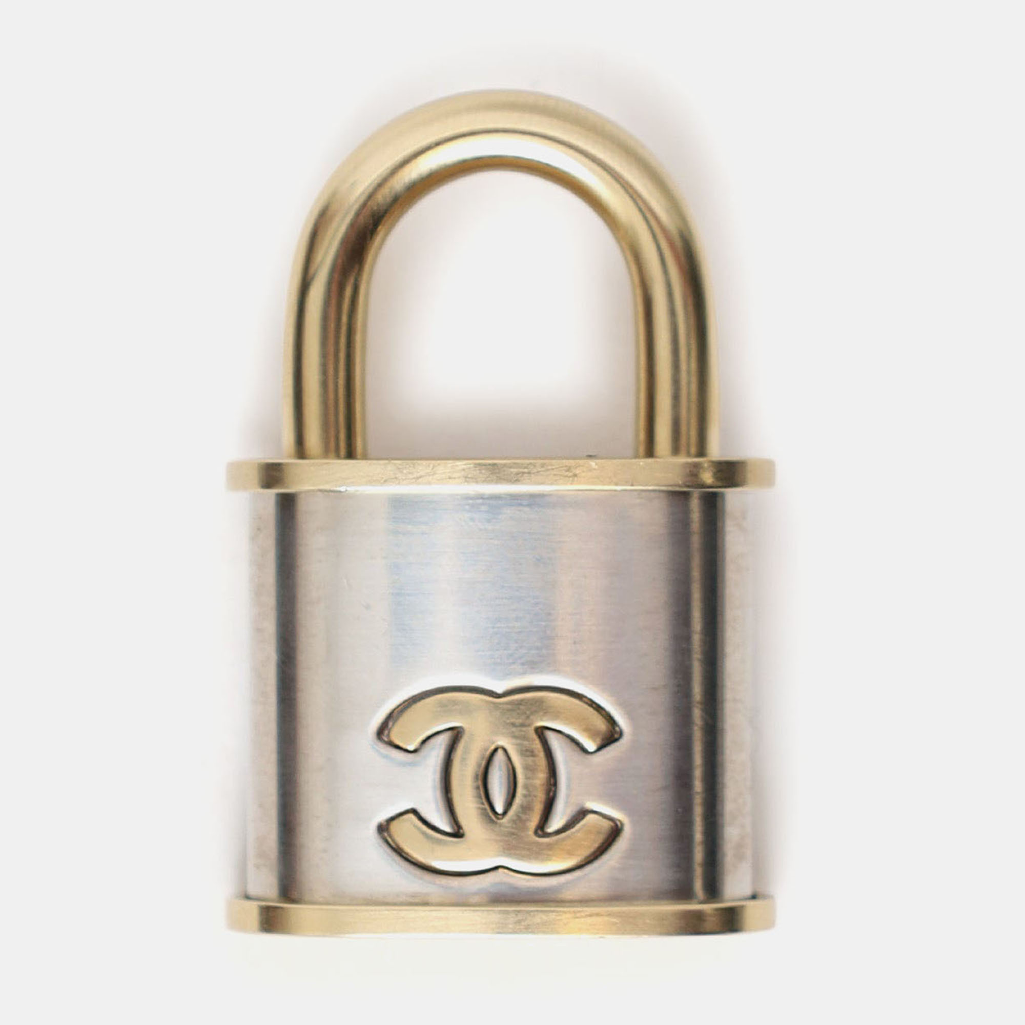 

Chanel Gold Tone CC Padlock Brooch