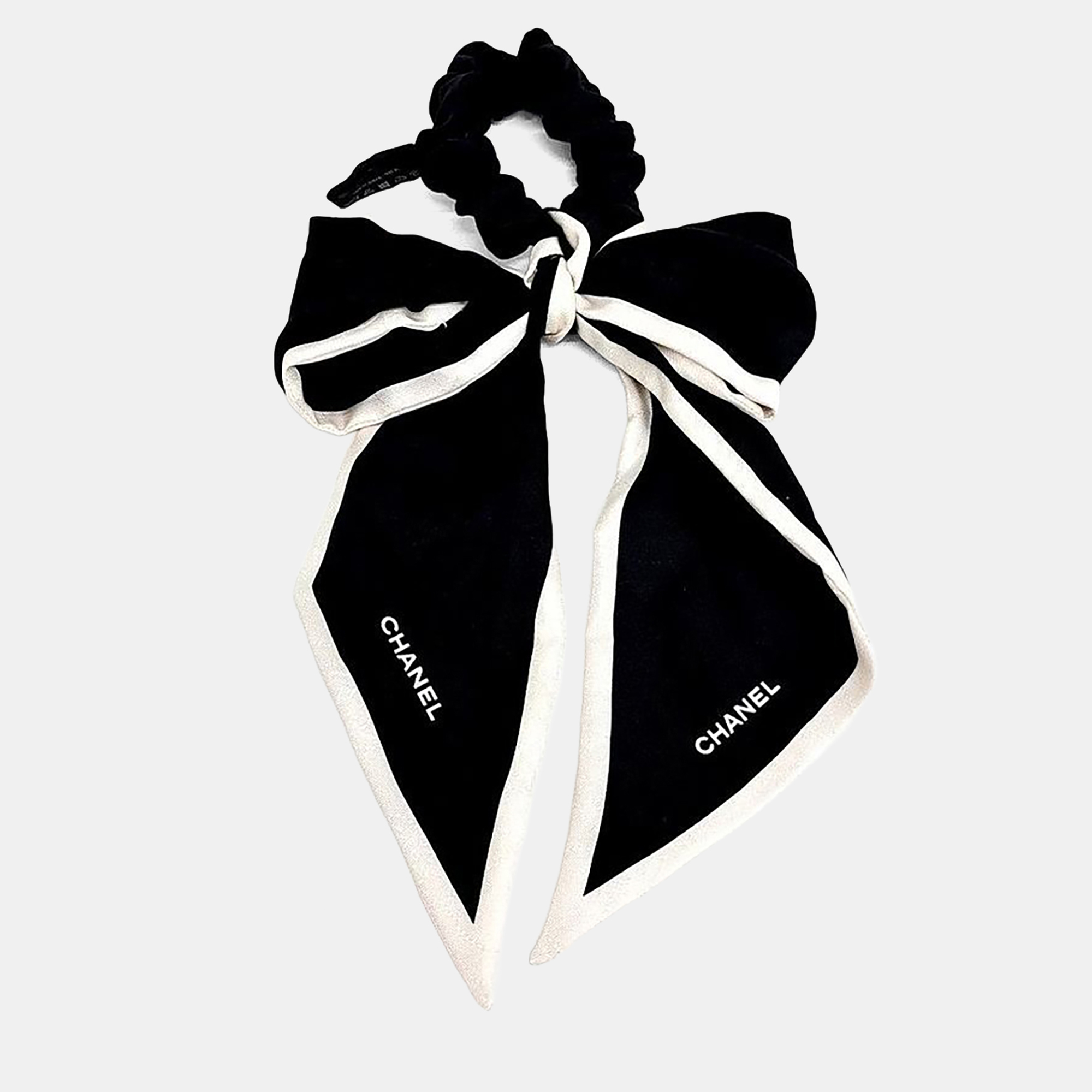 

Chanel Black, White Silk Twilly and Hairband