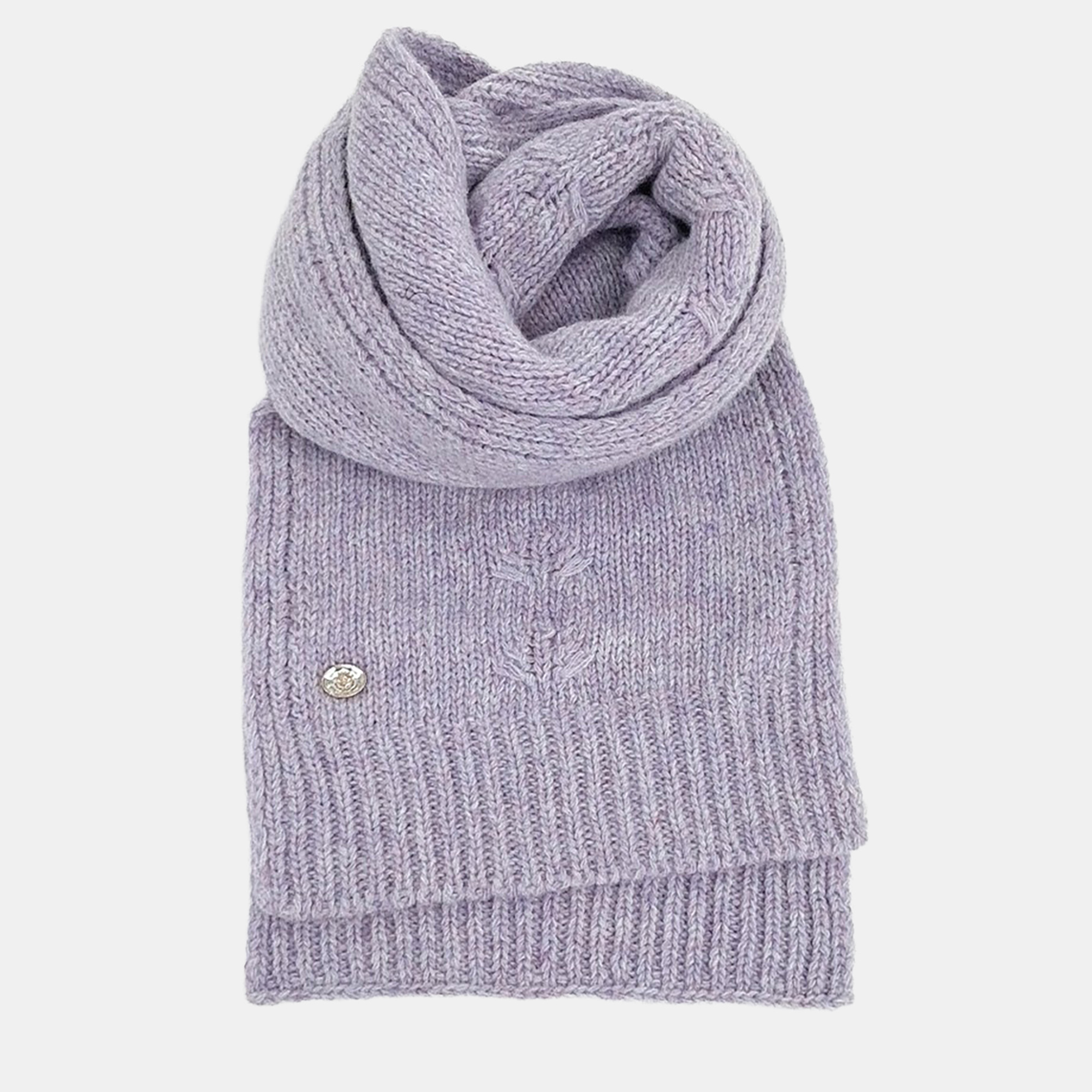 

Chanel Wool Purple Muffler