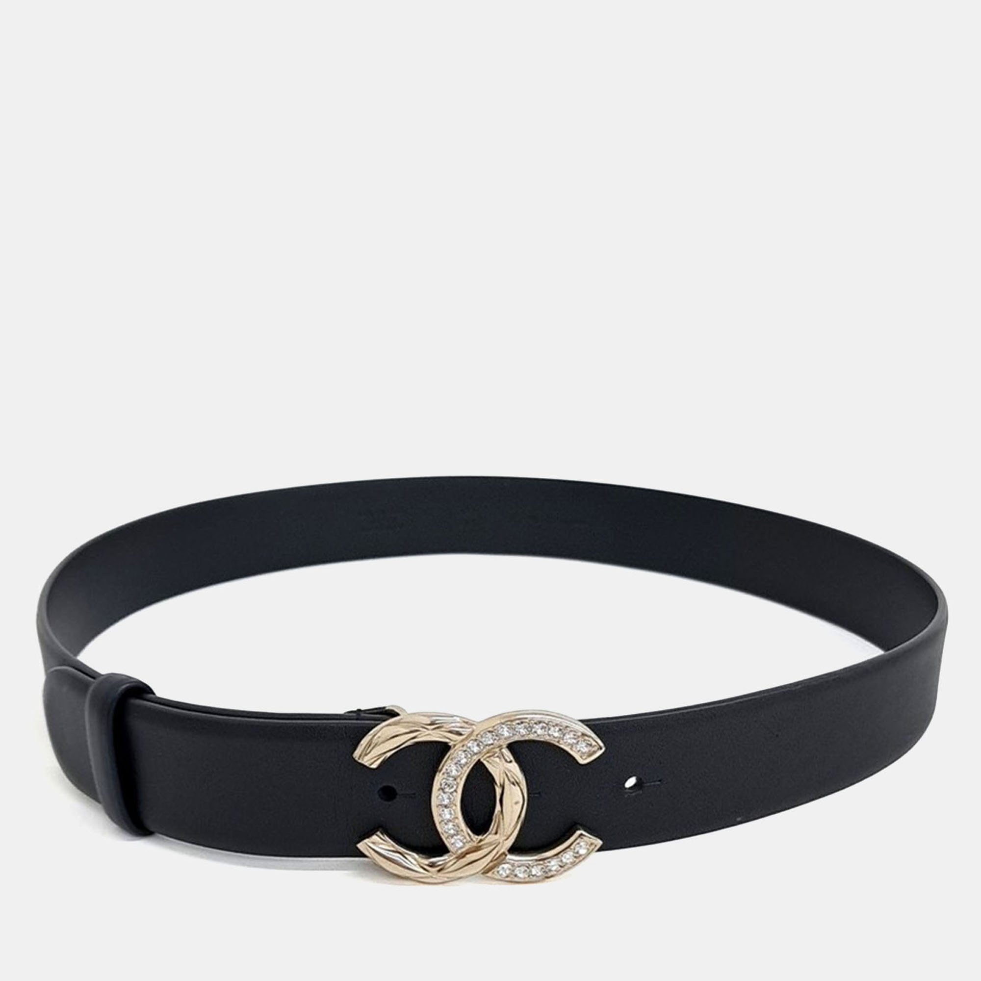 

Chanel Black Leather Belt