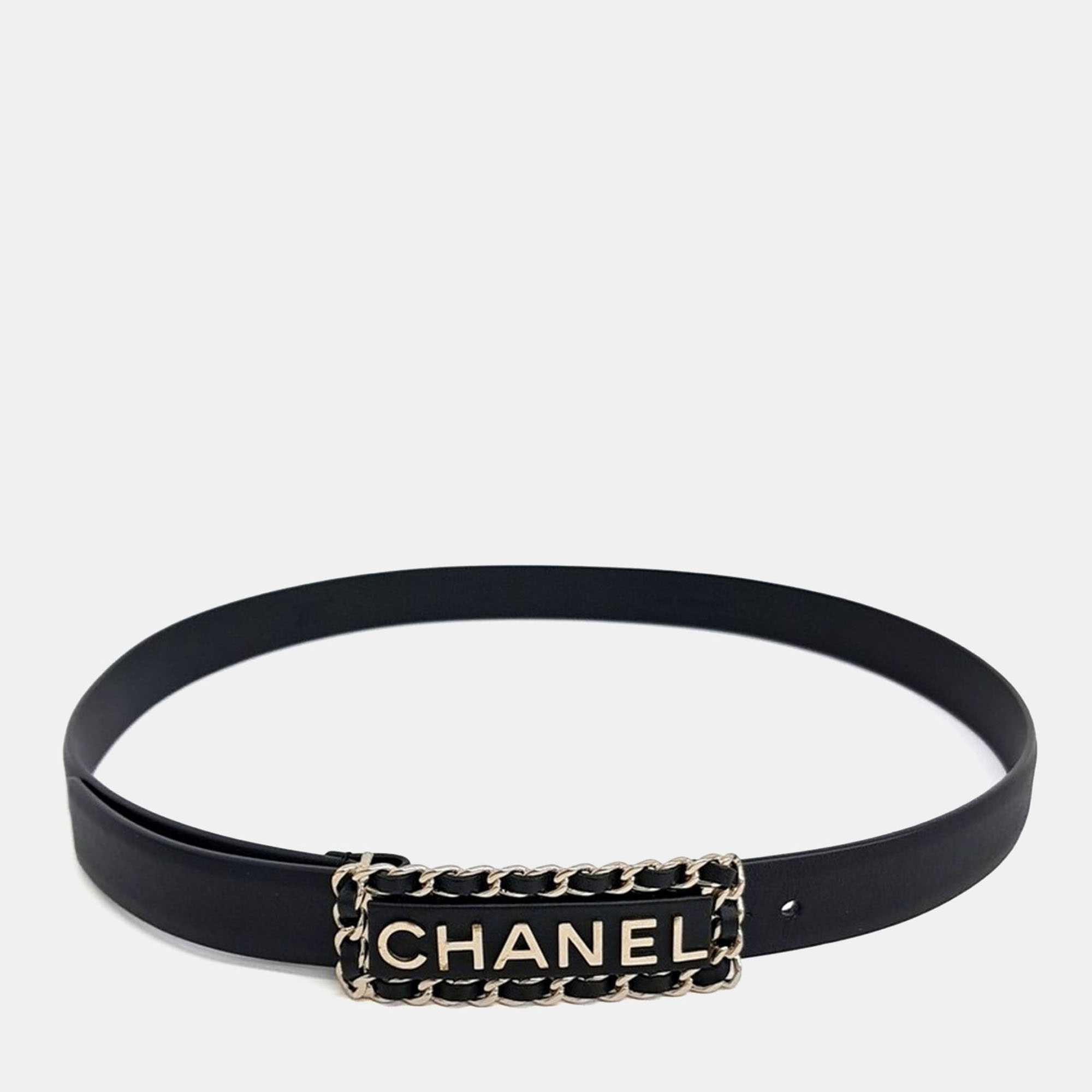 

Chanel Black Leather Belt