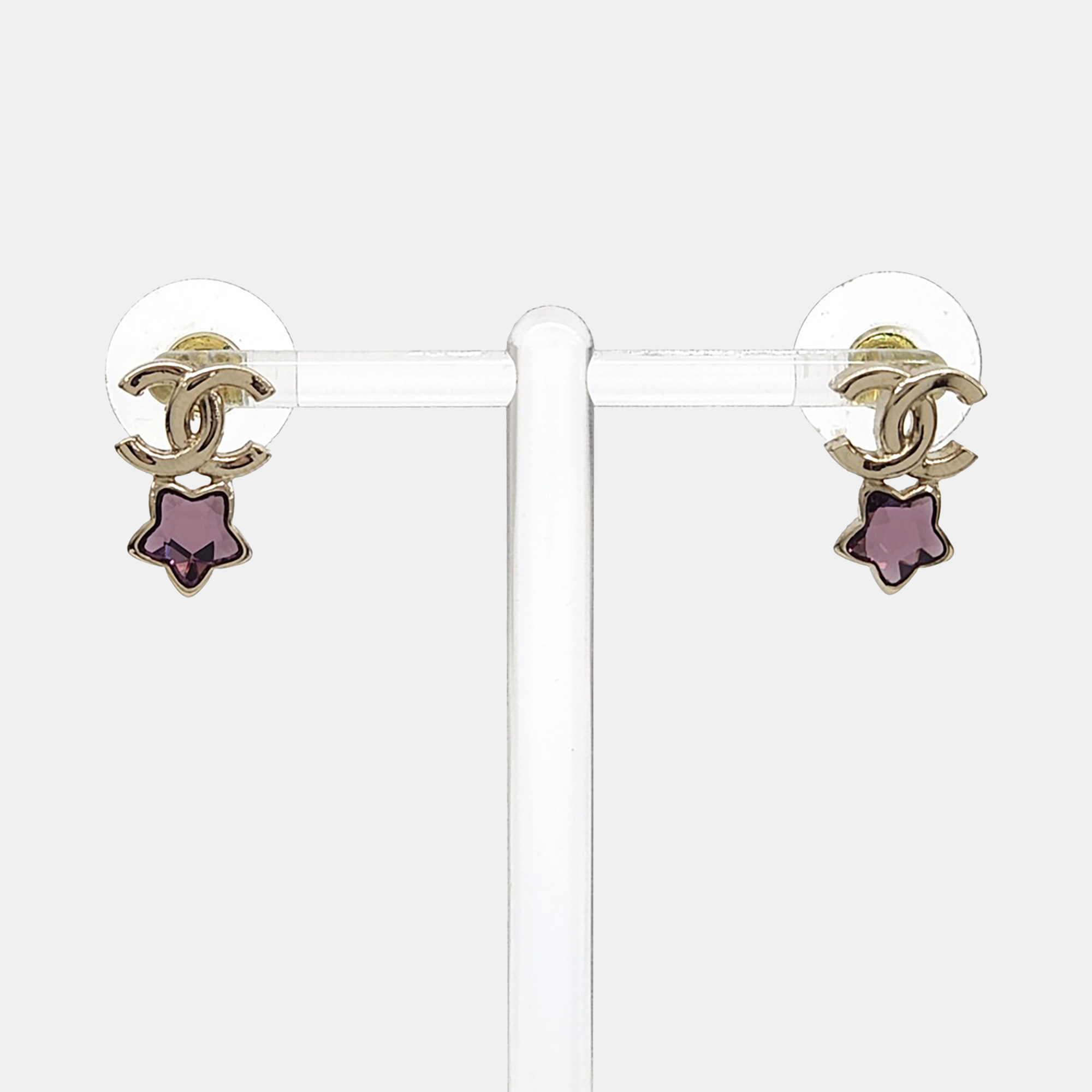 

Chanel CC Star Gold Earrings